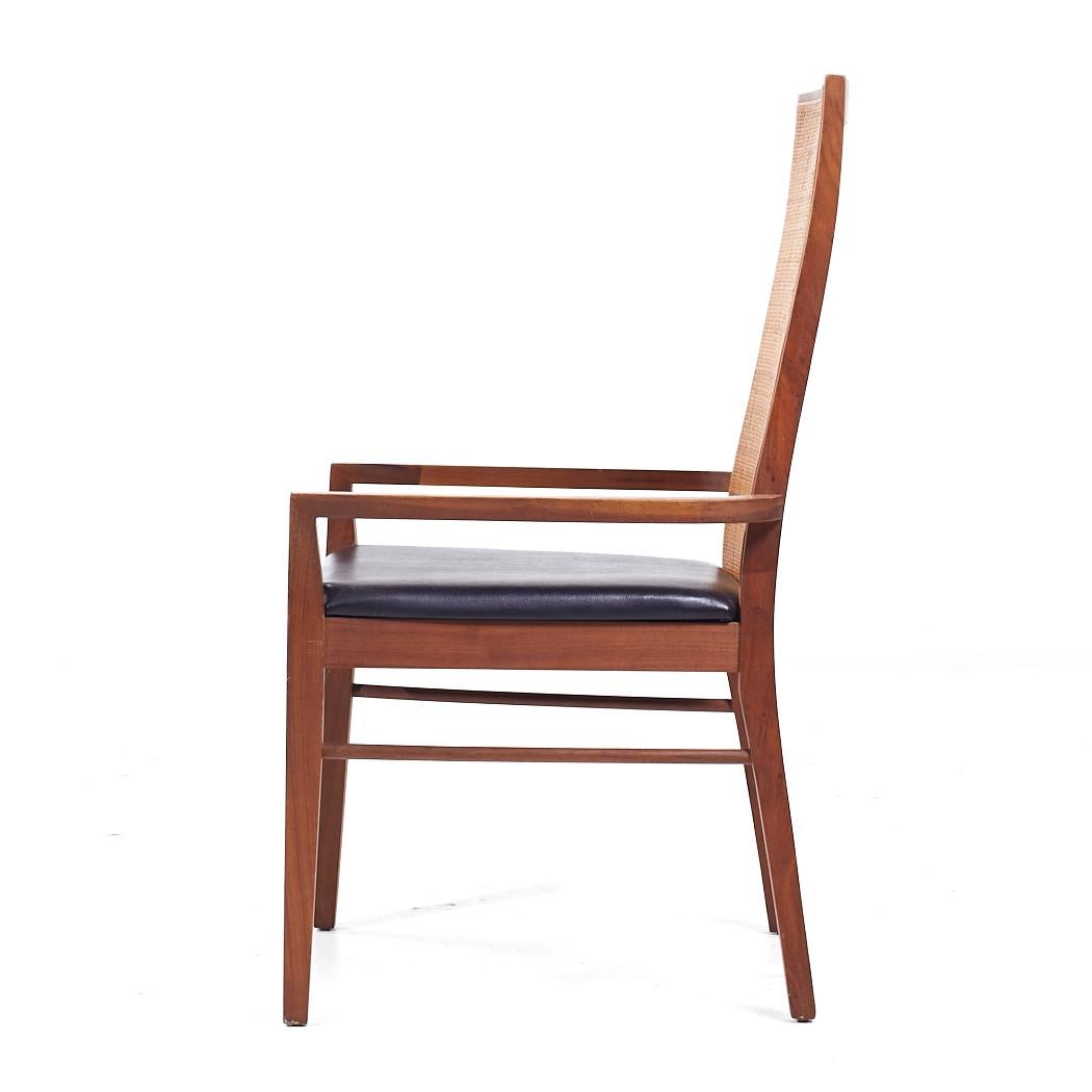 Founders Mid Century Walnut and Cane Dining Chairs - Set of 6 For Sale 3