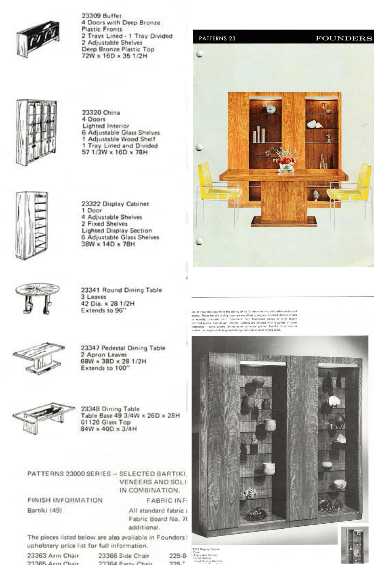 Founders Mid Century Walnut and Glass Display Cabinets Pair For Sale 2