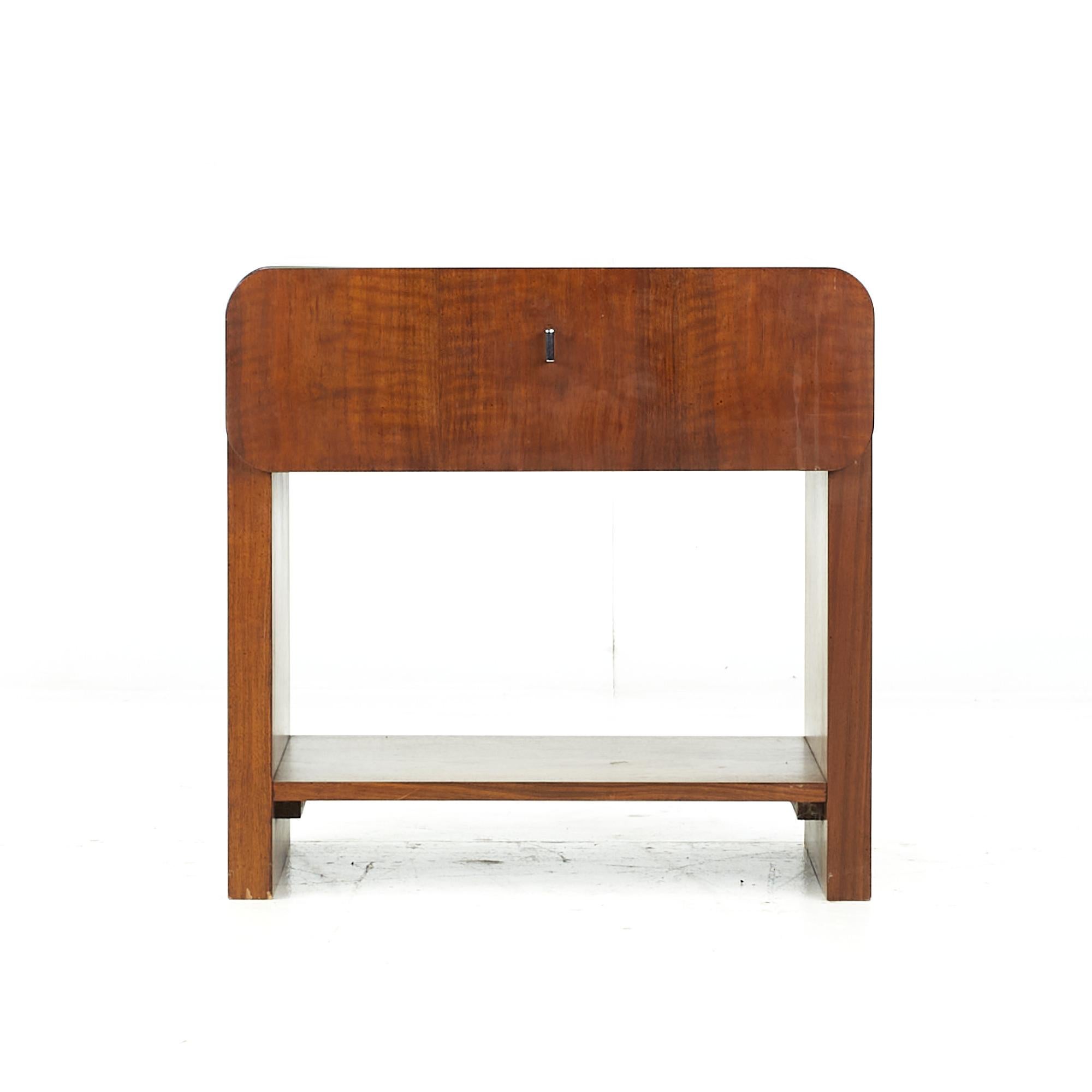 Founders midcentury Walnut Single Drawer Nightstand

This nightstand measures: 24 wide x 16 deep x 23.25 inches high

All pieces of furniture can be had in what we call restored vintage condition. That means the piece is restored upon purchase