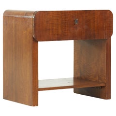 Founders Mid Century Walnut Single Drawer Nightstand (table de nuit à un tiroir)