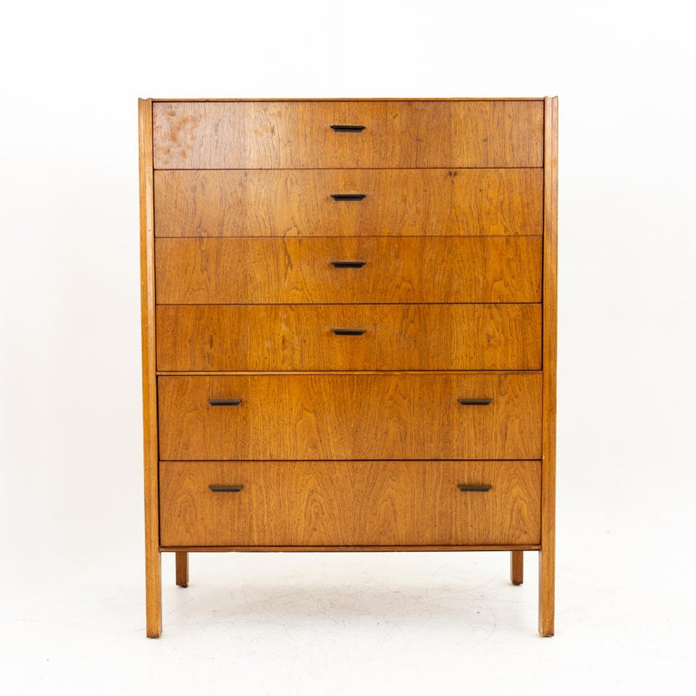 Founders Patterns 15 Mid Century Oak 6-Drawer Highboy Dresser For Sale at  1stDibs | dresser 15 inches deep, 15 drawer dresser, 15 inch deep dresser