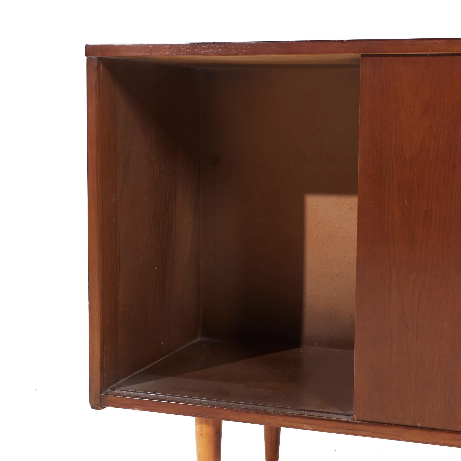Founders Style Mid Century Walnut Credenza For Sale 2