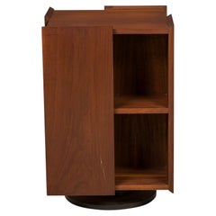 Mini-bibliothèque Lazy Susan en noyer de Founders