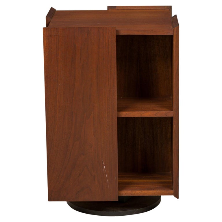 Founders Walnut Lazy Susan Mini Bookcase For Sale at 1stDibs
