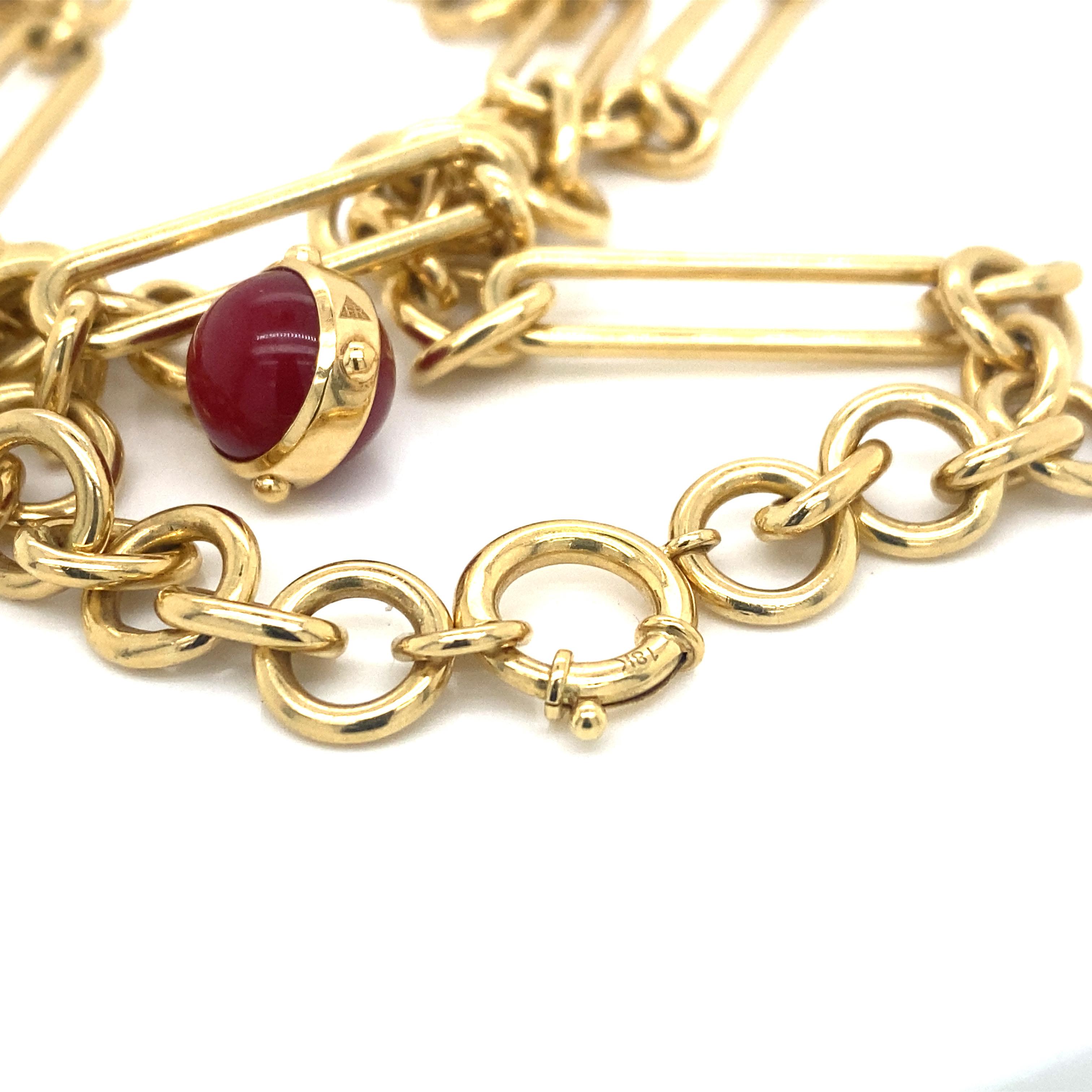 Foundrae 18k Chain Link Necklace Yellow Gold In Good Condition In Boca Raton, FL