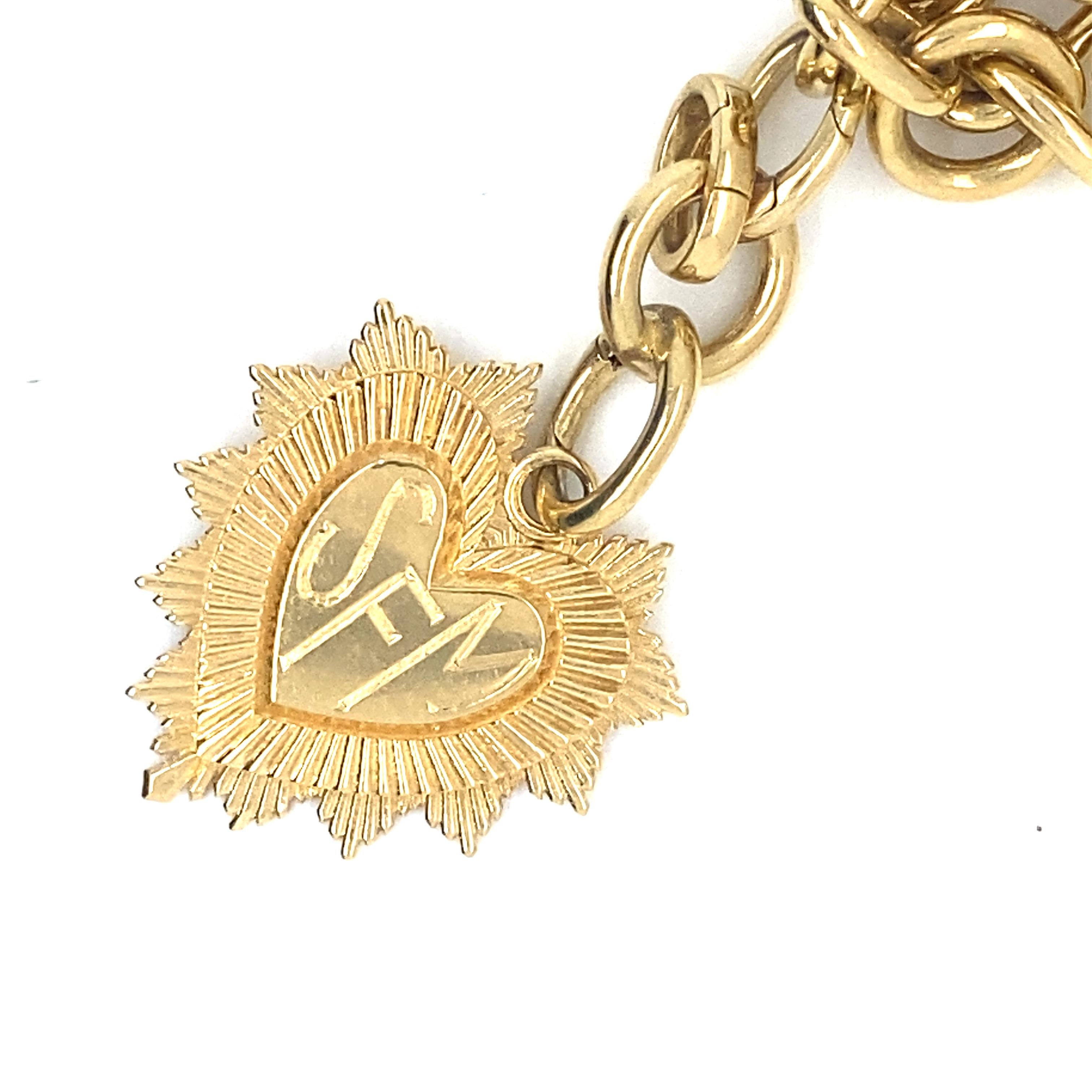 Foundrae Heart Shape Charm in 18K Yellow Gold.   The Charm measures 1 inch in length and 15/16 inch in width.  5.44 grams.  Signed. Charm only. Necklace not included. Retails for $2595