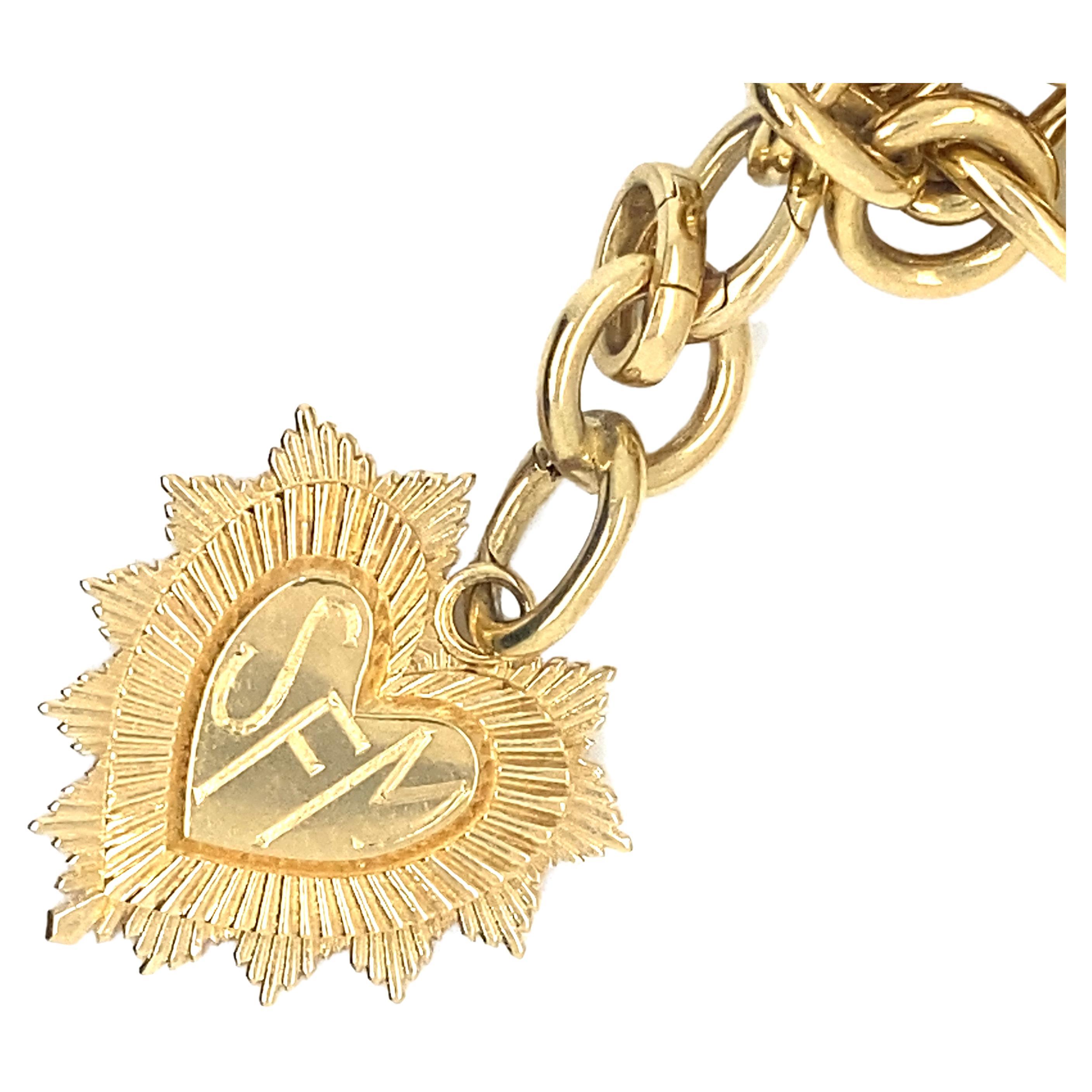 Foundrae 18k Heart Shape Charm Yellow Gold For Sale