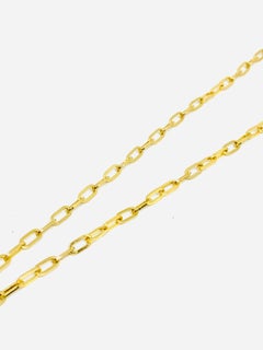 Foundrae Yellow Gold and Diamond Karma Medallion Fob Clip Chain