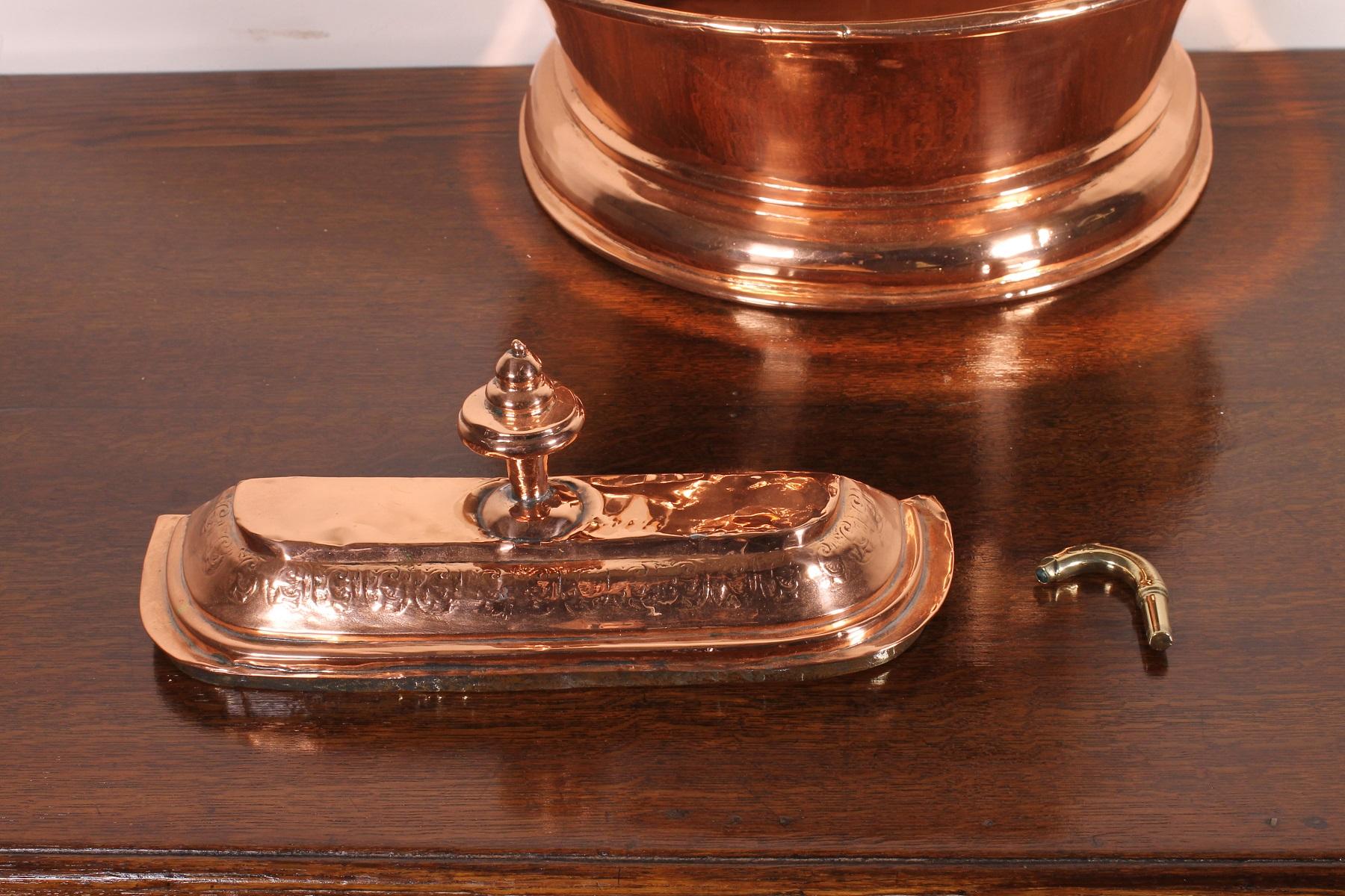 French Fountain and Its Copper Basin, 18th Century For Sale