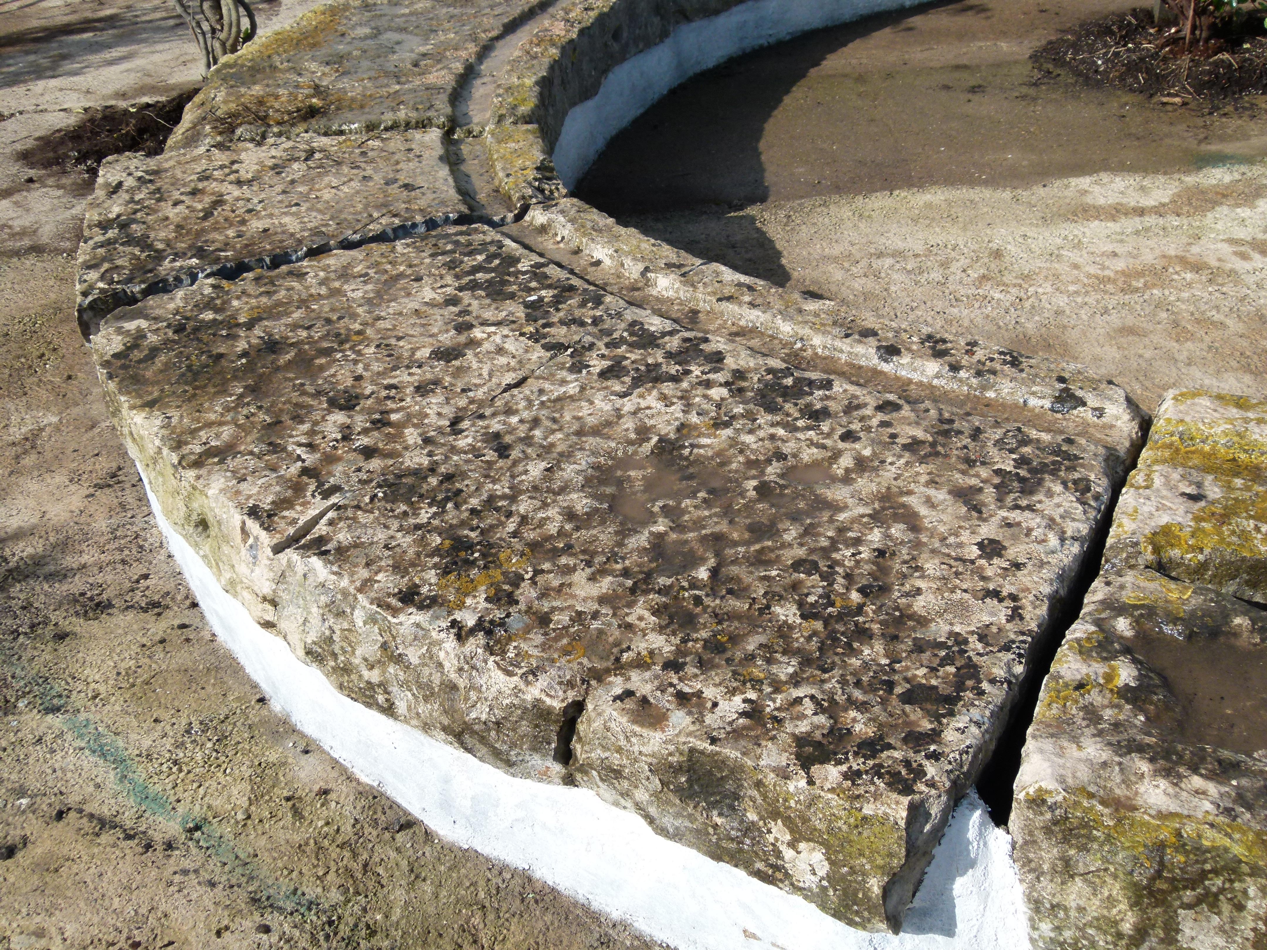 Large Original Circular Limestone Fountain  1