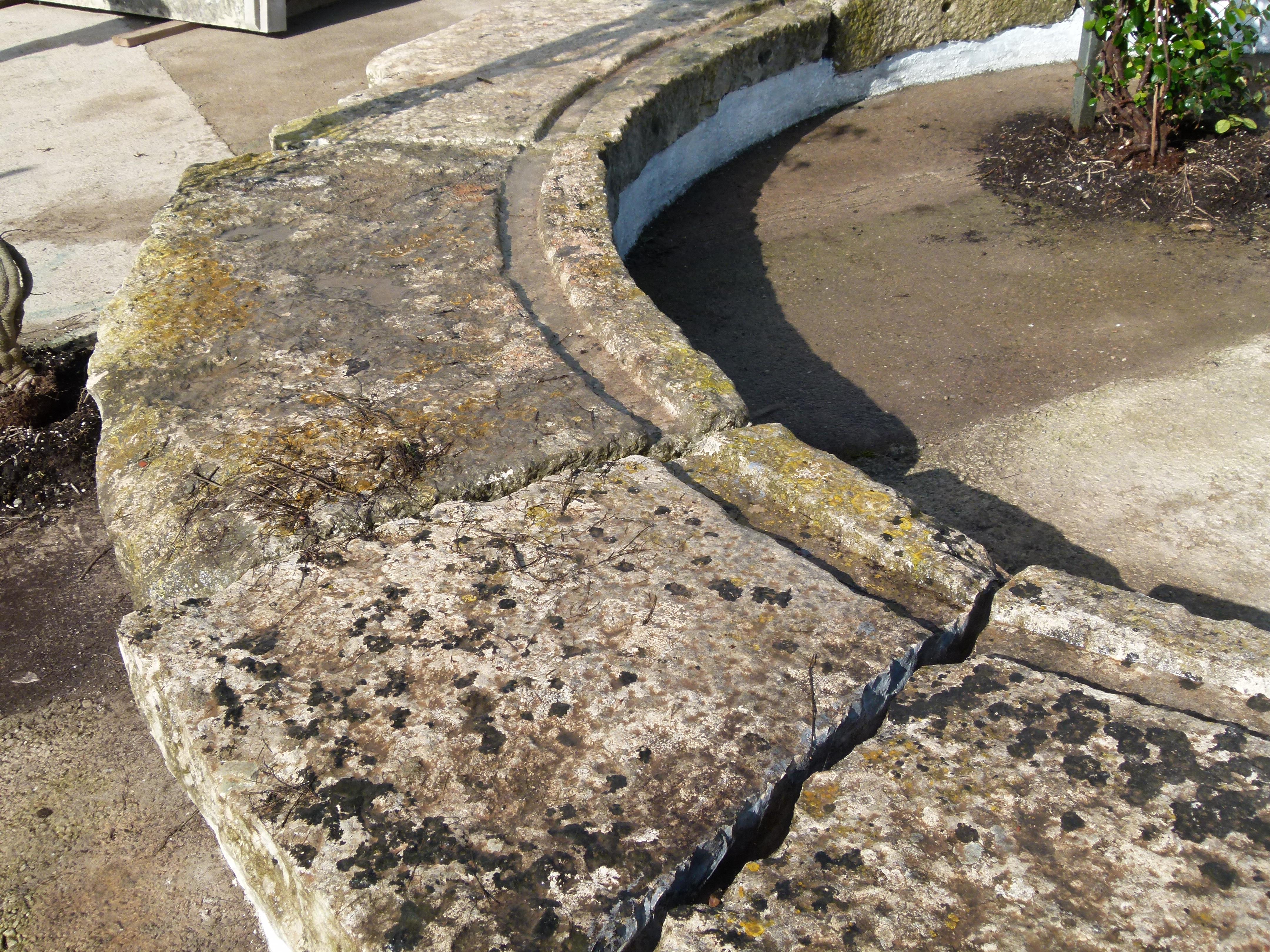 Large Original Circular Limestone Fountain  2