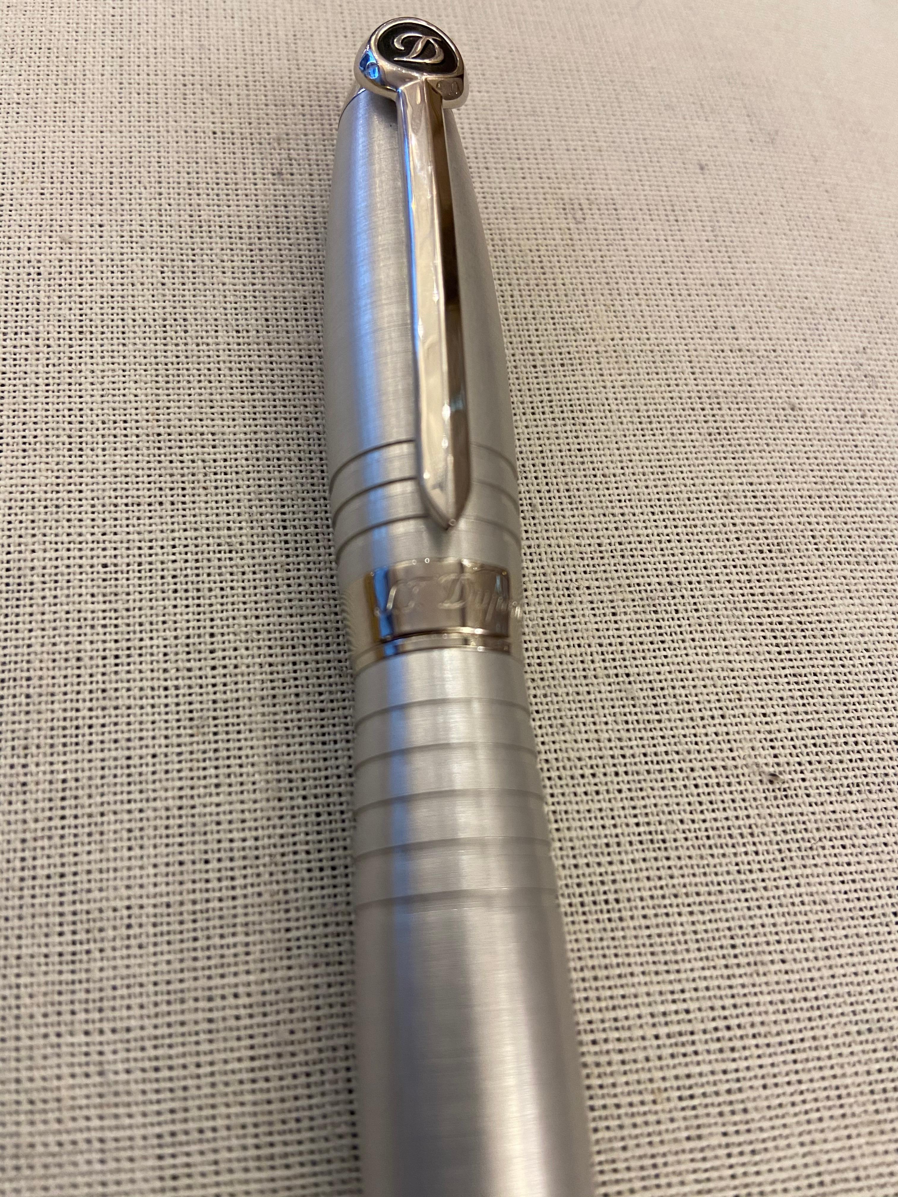 Fountain Pen Silver In Excellent Condition For Sale In Saint Ouen, FR