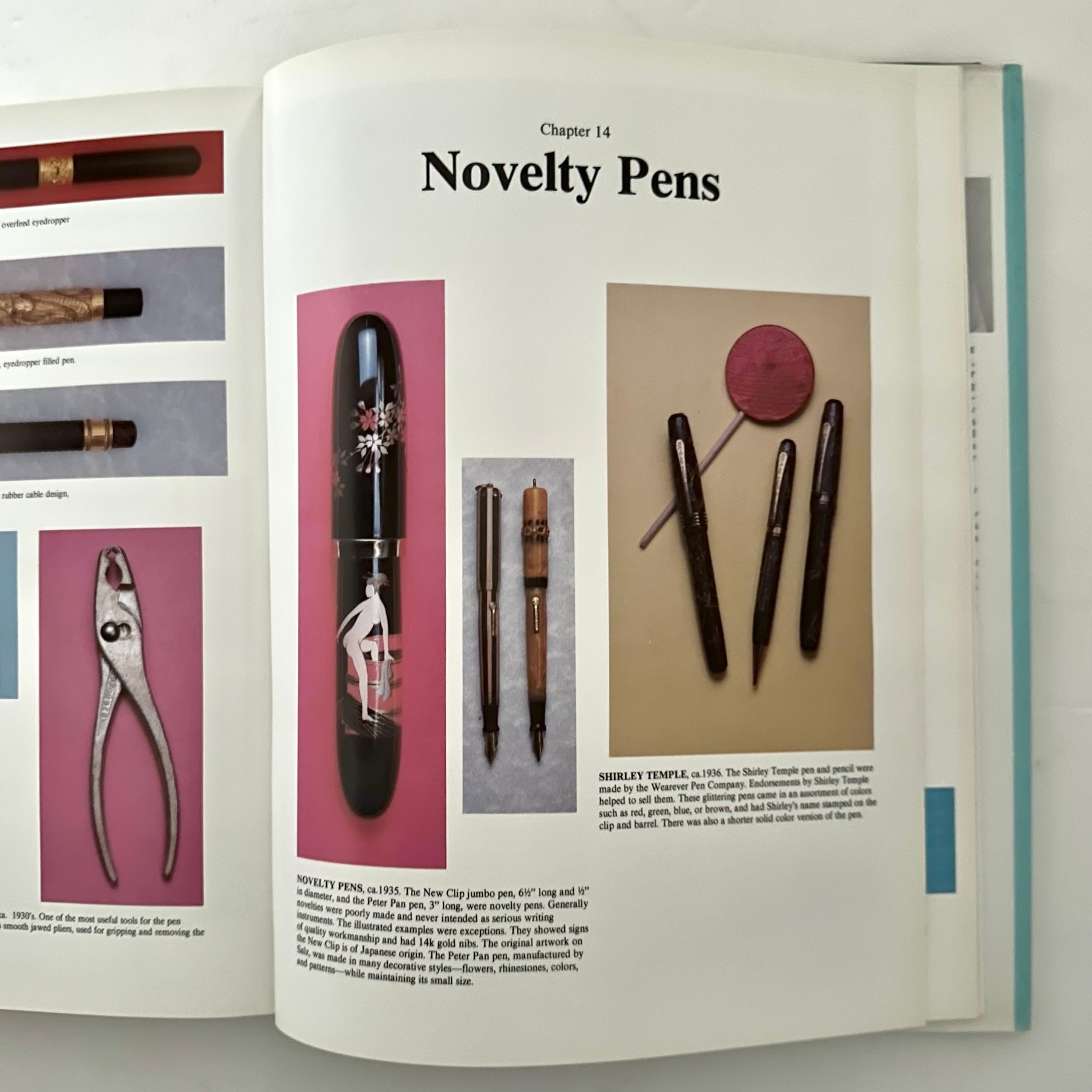 Published by Schiffer Publishing, Ltd., 1st edition, 1990. Hardback with English text.

Profusely illustrated with over a thousand fountain pens with full or nearly full-sized coloured photographs. This book chronicles the history of the fountain