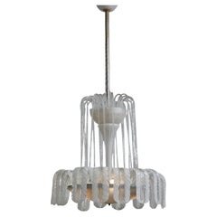 Fountain Style Murano Glass Chandelier by Barovier
