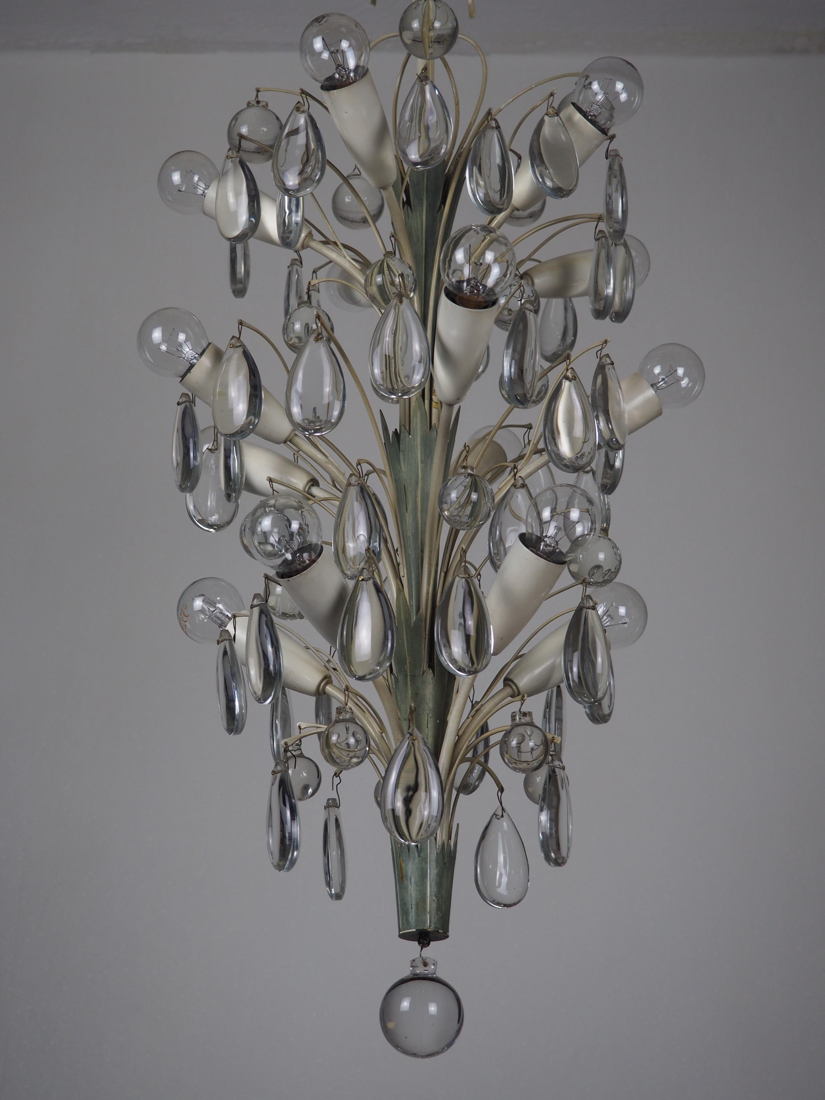 Lustre Fontaine par Vereinigte Werkstätten Munich, Allemagne, vers 1950 en vente 4