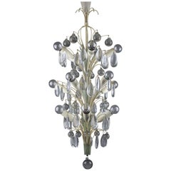 Retro Fountain Chandelier by Vereinigte Werkstätten Munich, Germany, circa 1950s