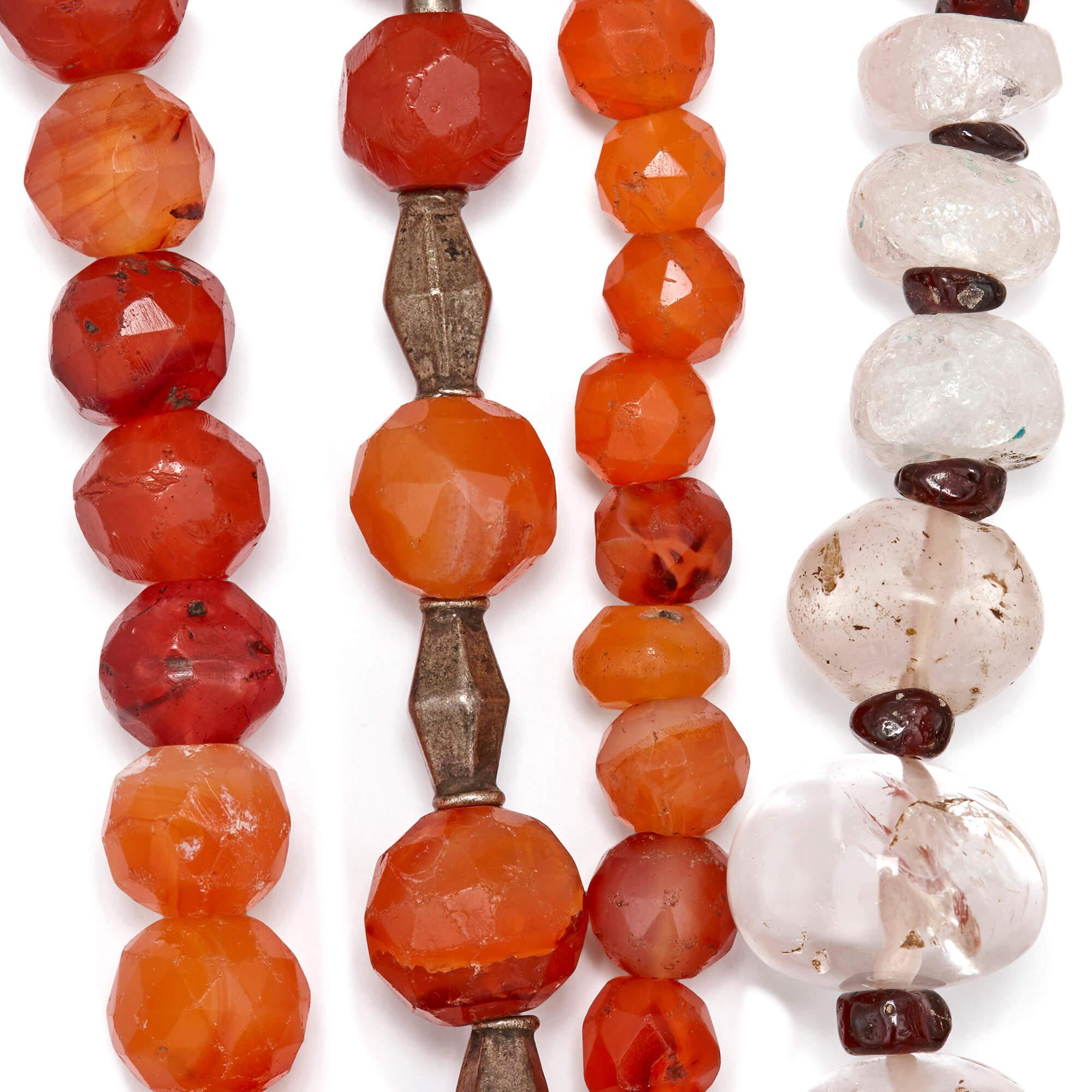 Four 12th Century Islamic Semi-Precious Stone Bead Chains In Good Condition For Sale In London, GB