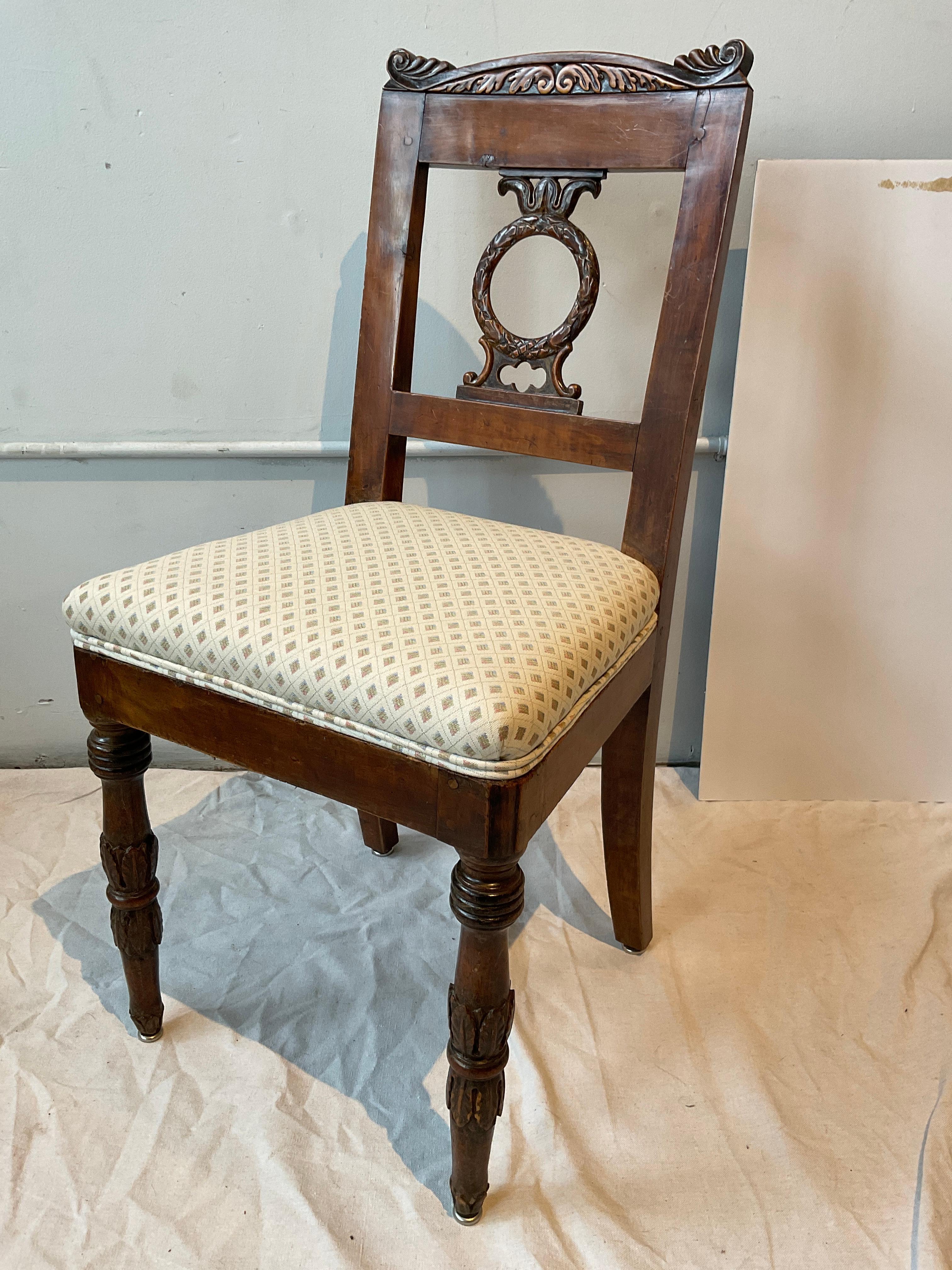 Mid-19th Century Four 1860s French Classical Side Chairs For Sale