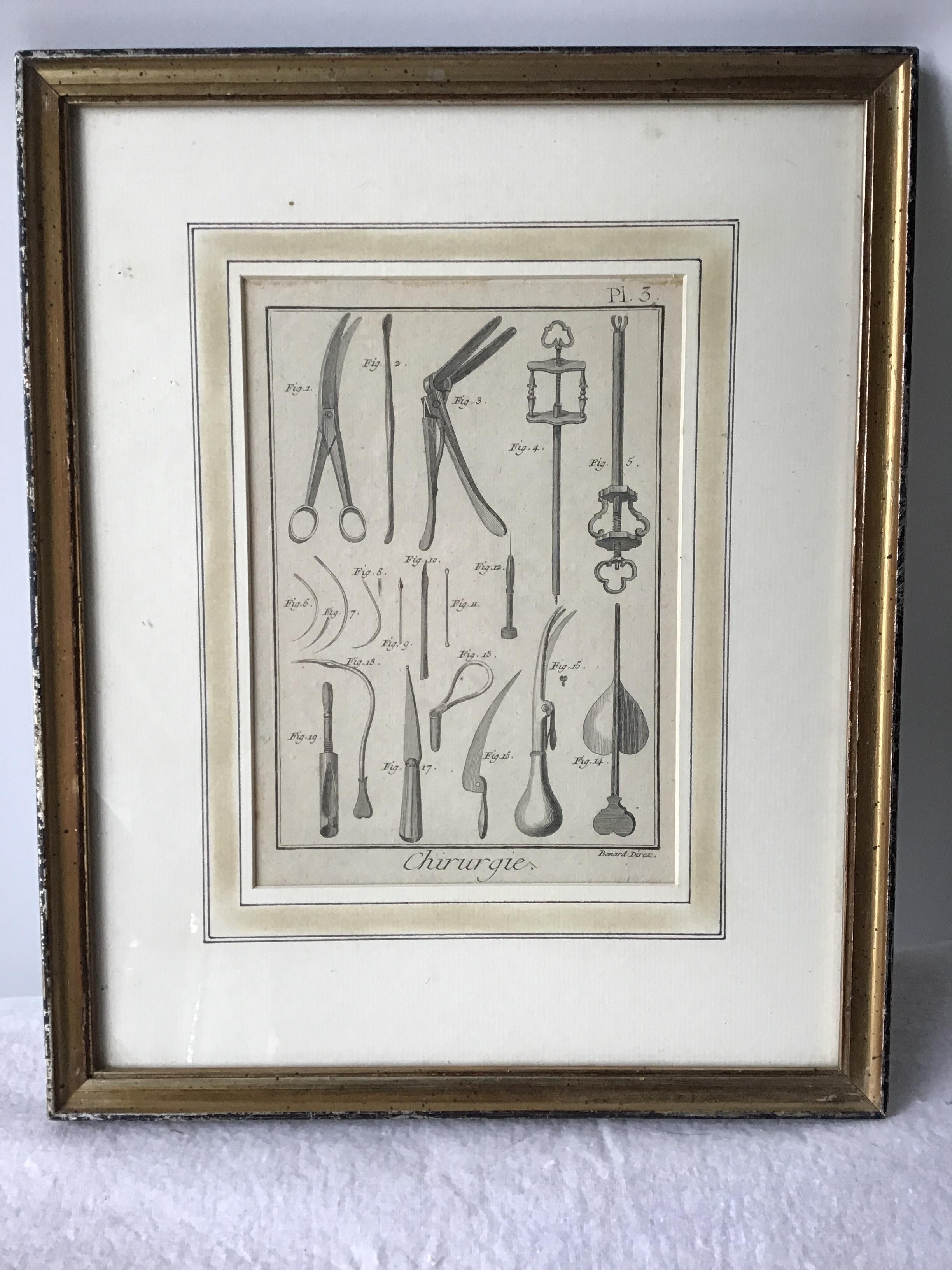 Four 1880s French Surgical Instrument Prints 1