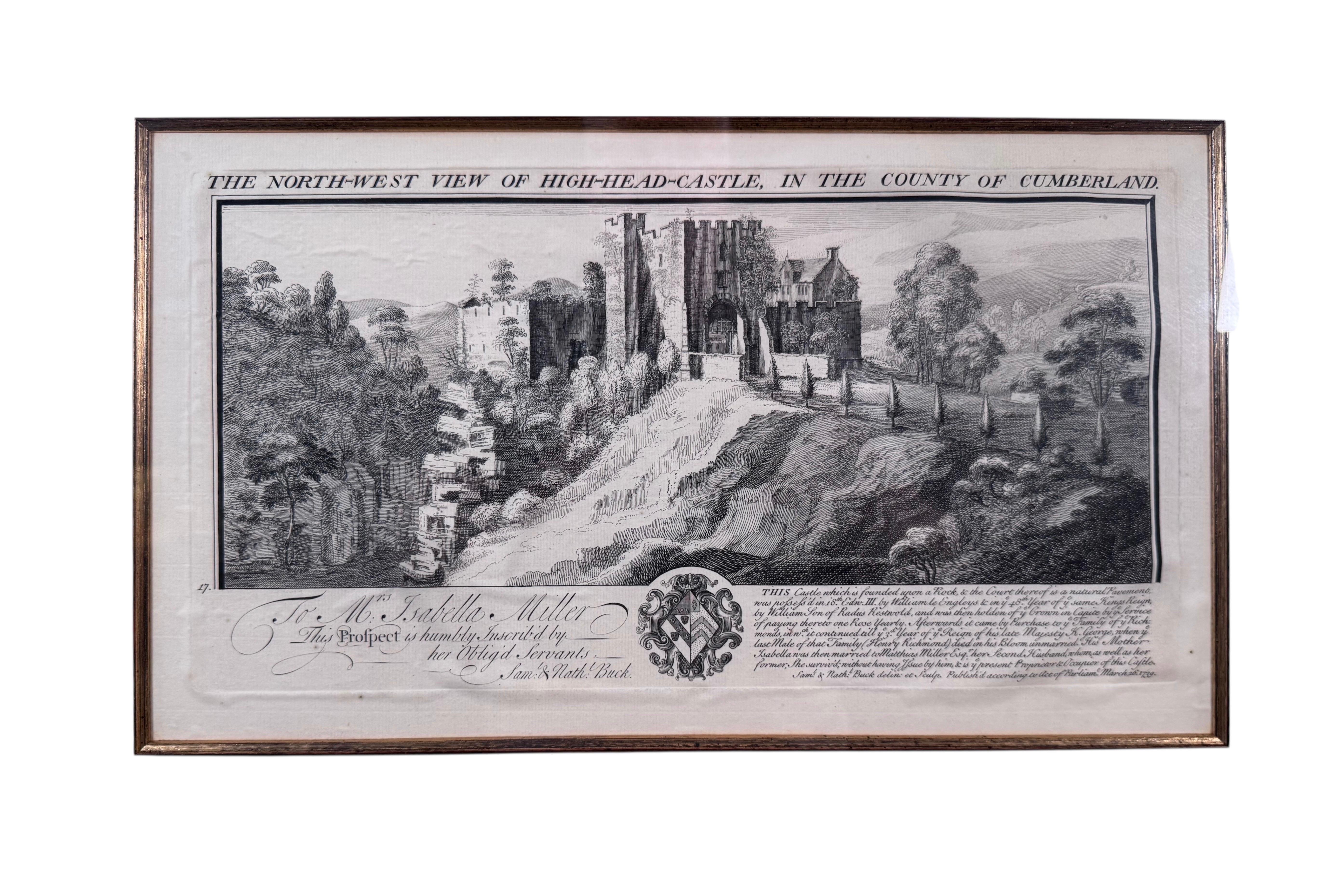 Four 18th Century Buck Bros. Etchings In Good Condition For Sale In Huntington, NY