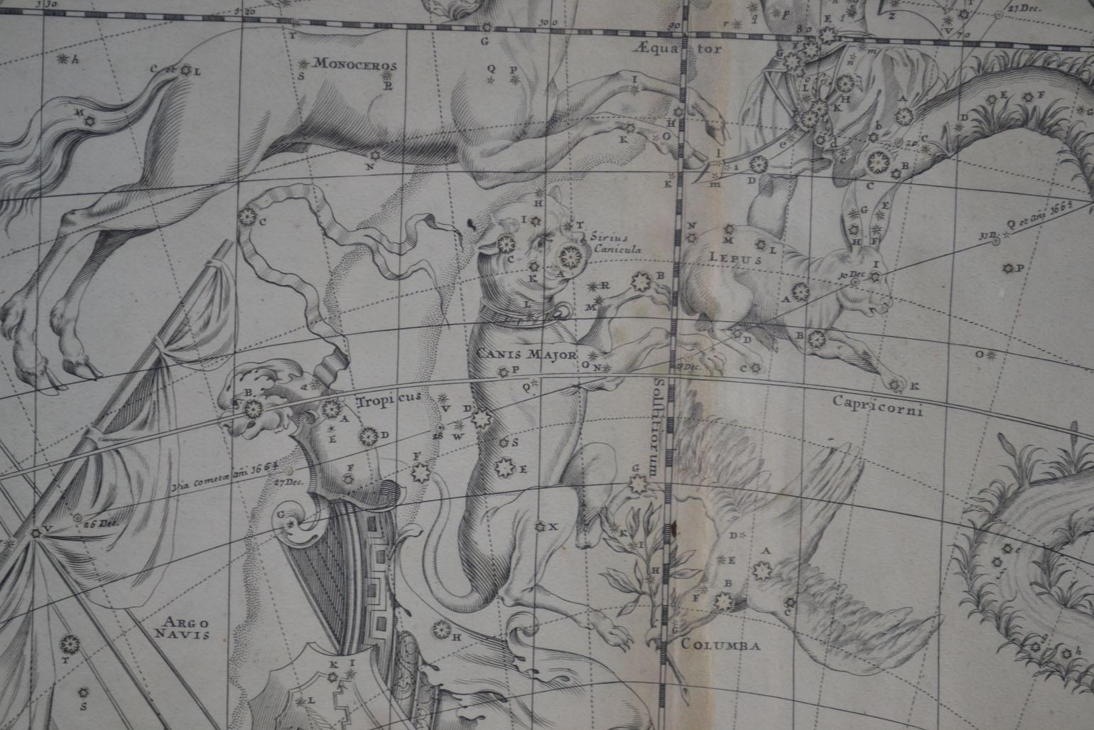 Vier Himmelskarten-Gravuren aus dem 18. Jahrhundert in Messingrahmen von Doppelmayr im Angebot 11