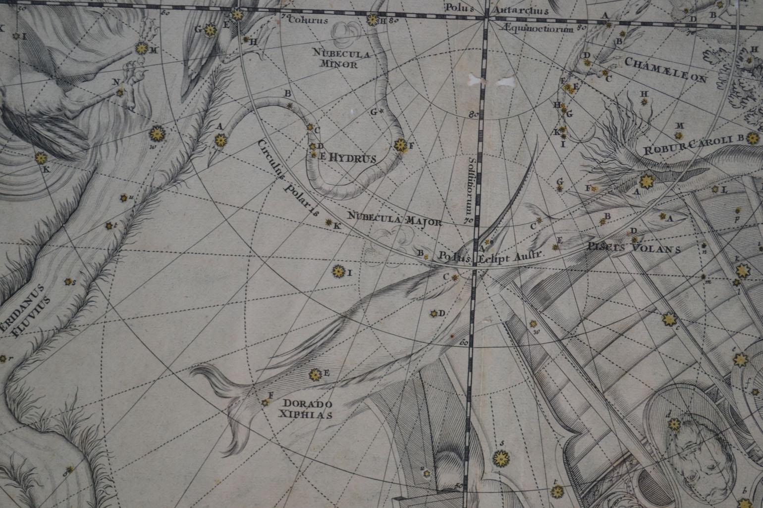 Vier Himmelskarten-Gravuren aus dem 18. Jahrhundert in Messingrahmen von Doppelmayr im Angebot 14