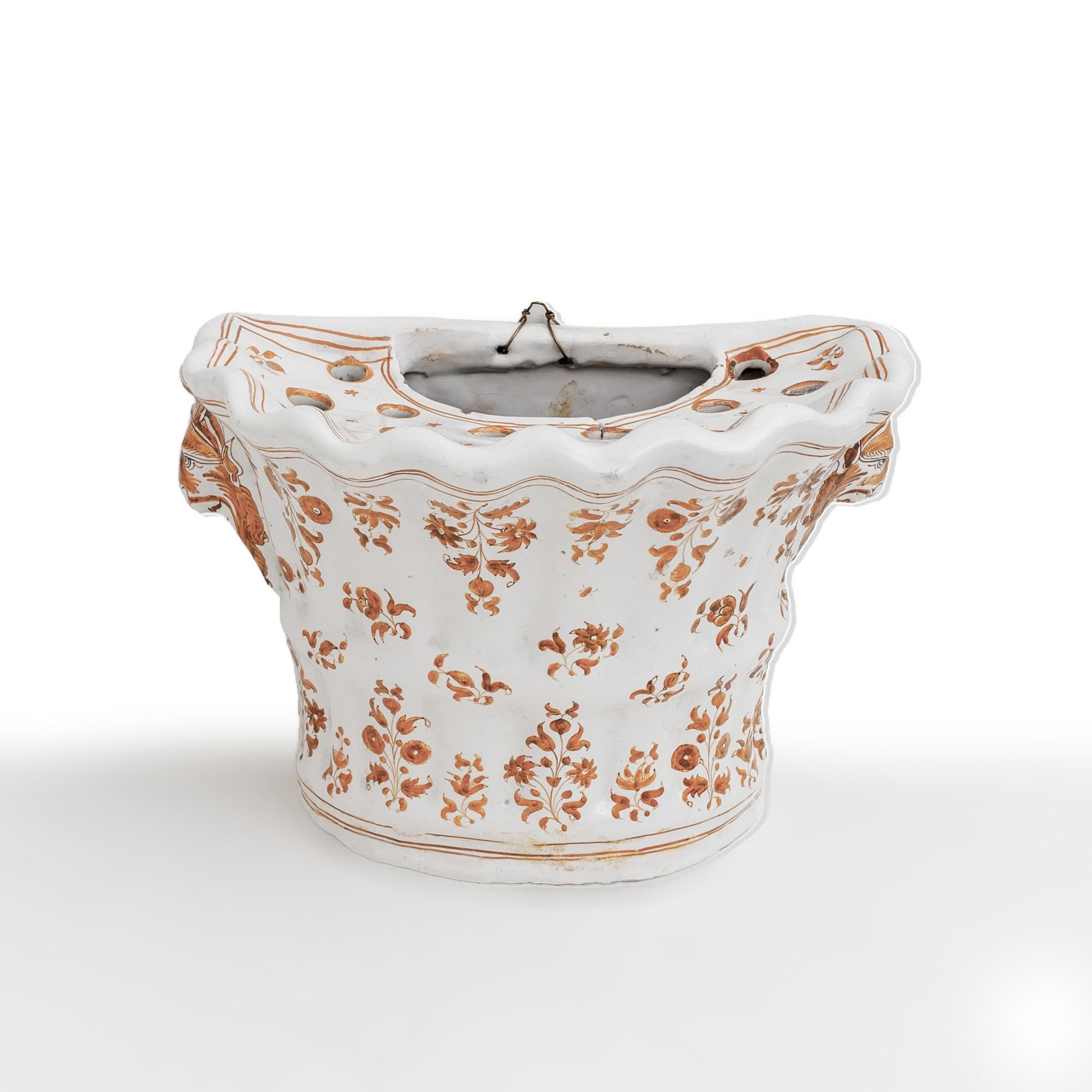 Rococo Four 18th Century France Majolica Planters Moustiers and Provence Manufactory
