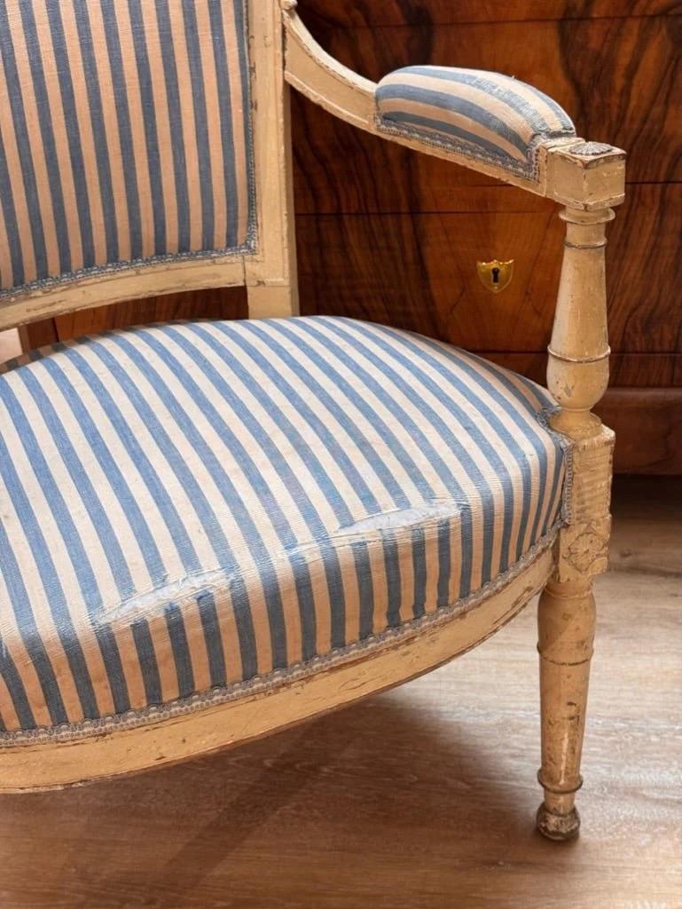 XVIIIe siècle et antérieur Quatre fauteuils de style Louis XVI - Directoire du XVIIIe siècle en vente