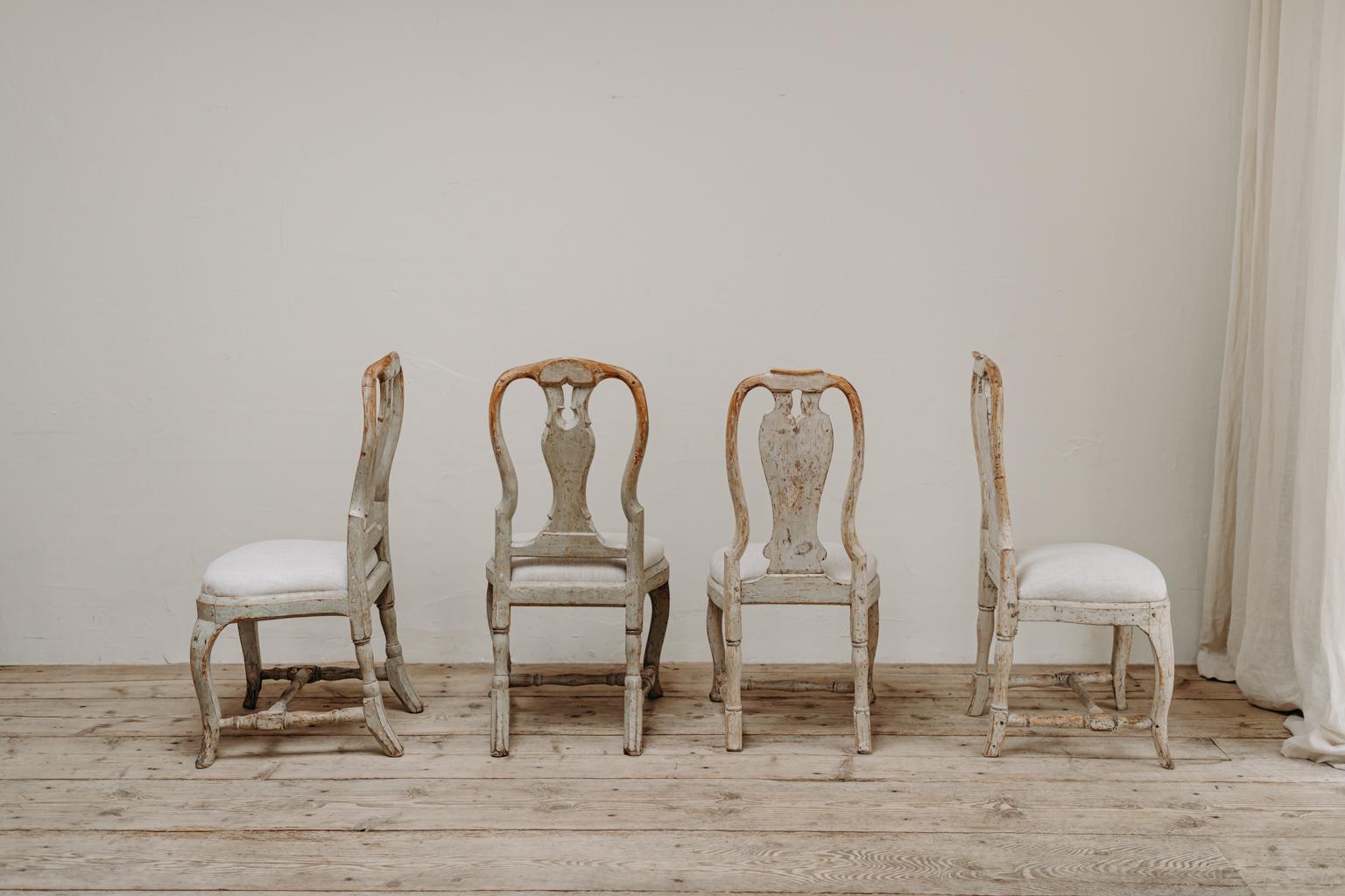 Four 18th Century Swedish Dining Chairs 13