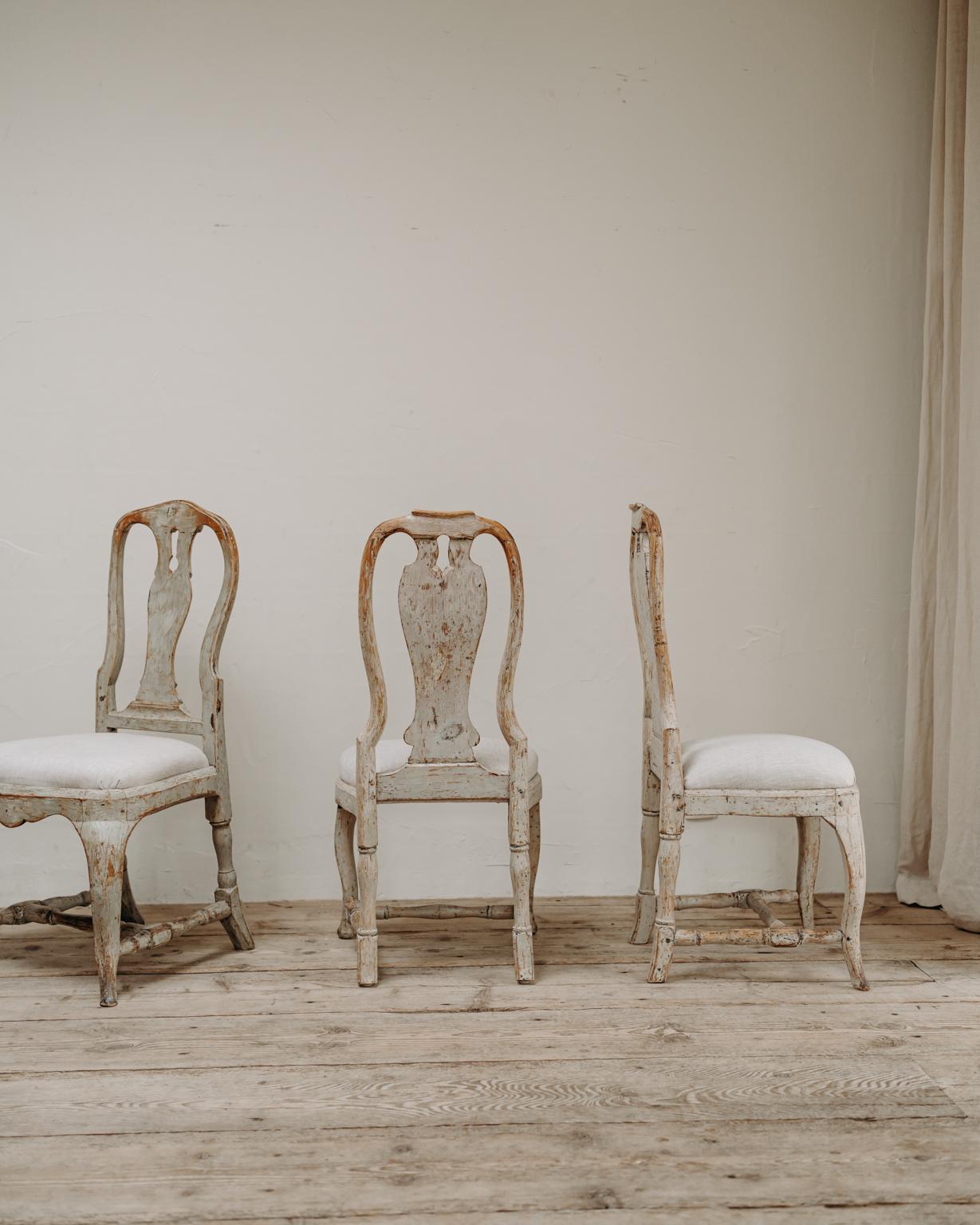Four 18th Century Swedish Dining Chairs 14