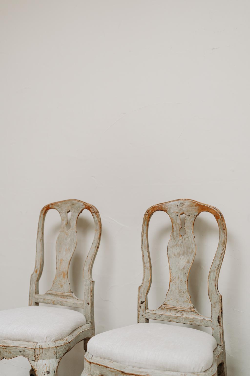 Four 18th Century Swedish Dining Chairs 2