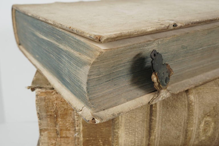 Four 18th Century Vellum Covered Latin Books For Sale at 1stDibs