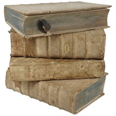 Used Four 18th Century Vellum Covered Latin Books