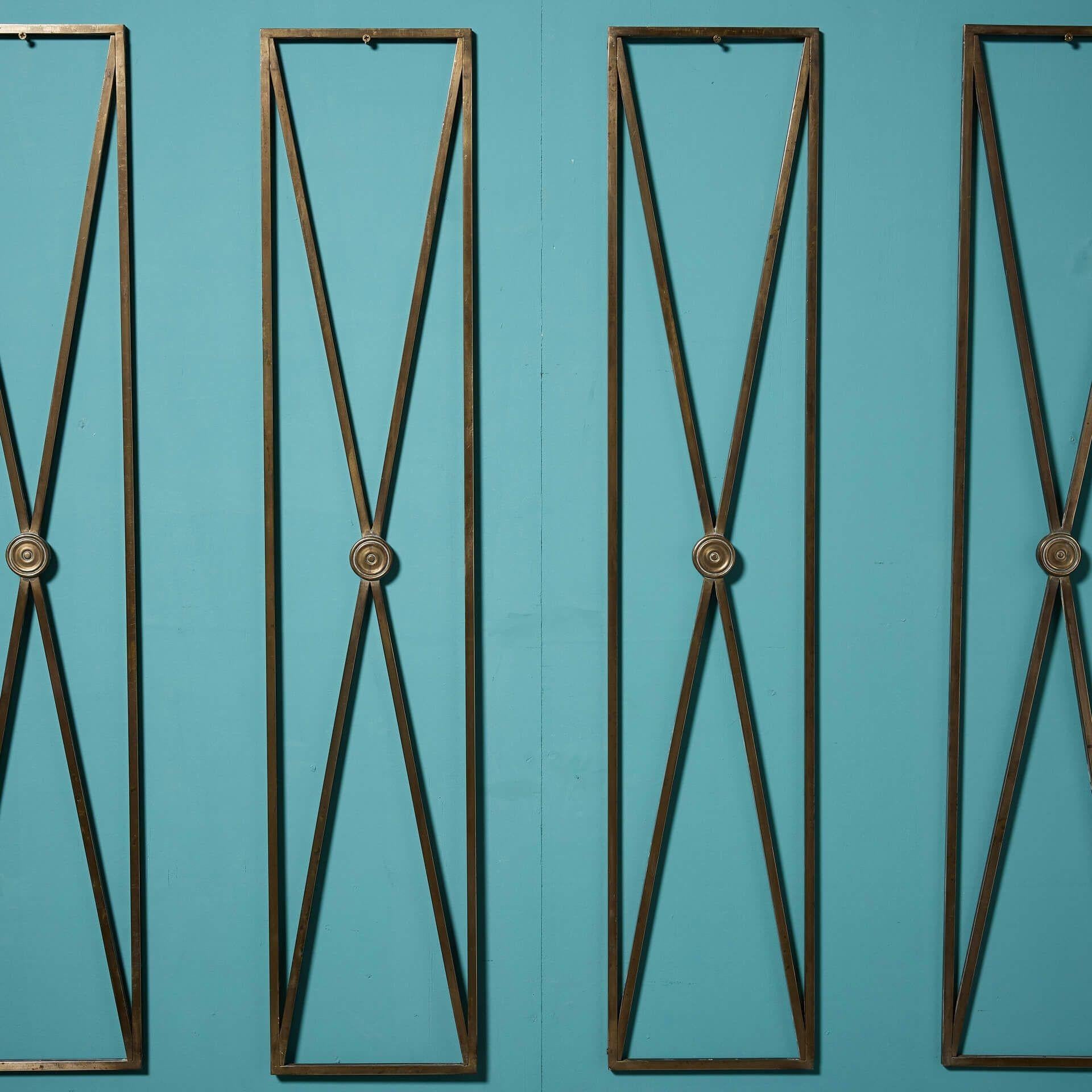 English Four 1920s Bronze Art Deco Wall Panels For Sale