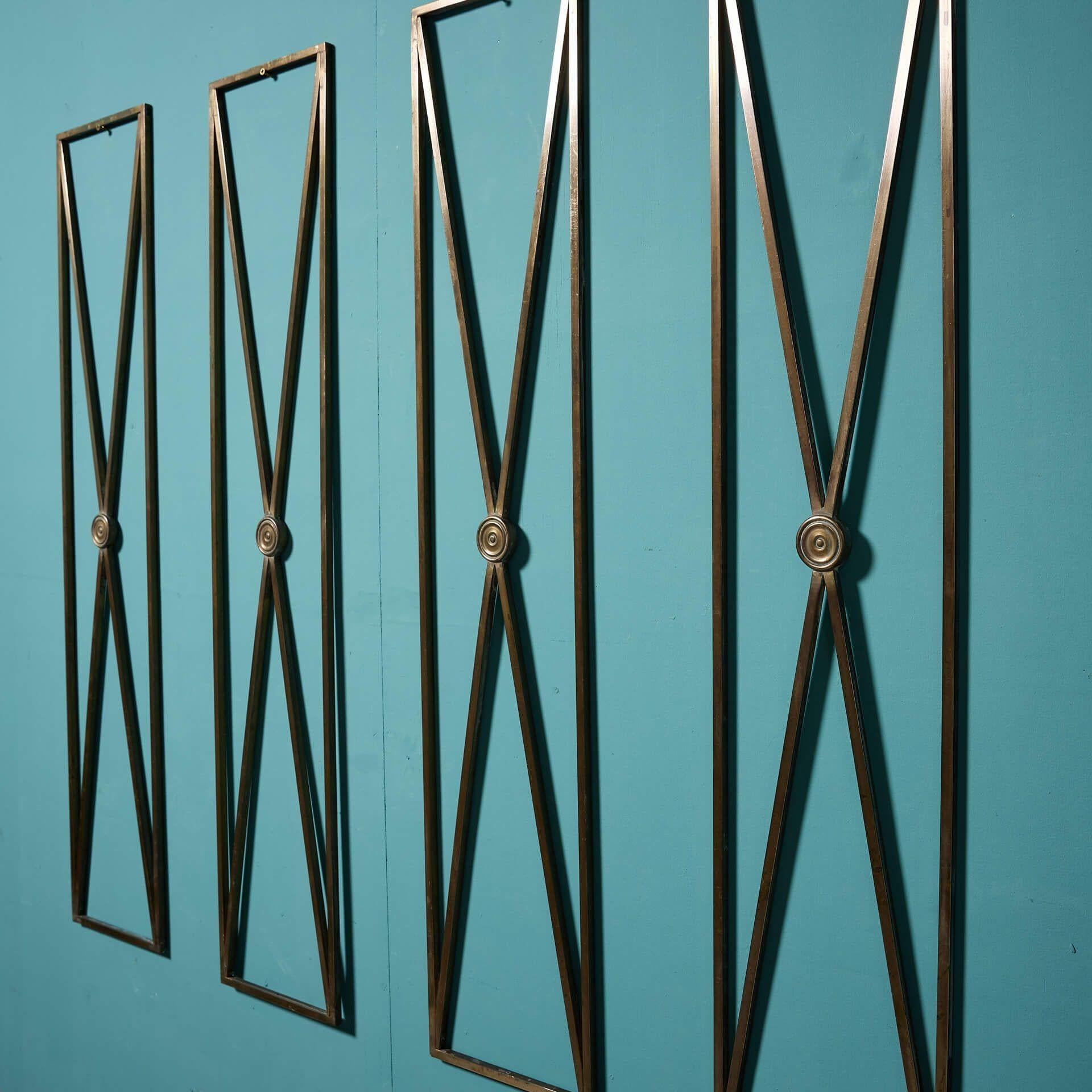 20th Century Four 1920s Bronze Art Deco Wall Panels For Sale
