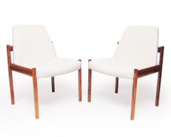 Four 1960s Dining Chairs in Rosewood and Bouclé by Sven Ivar Dysthe for Dokka