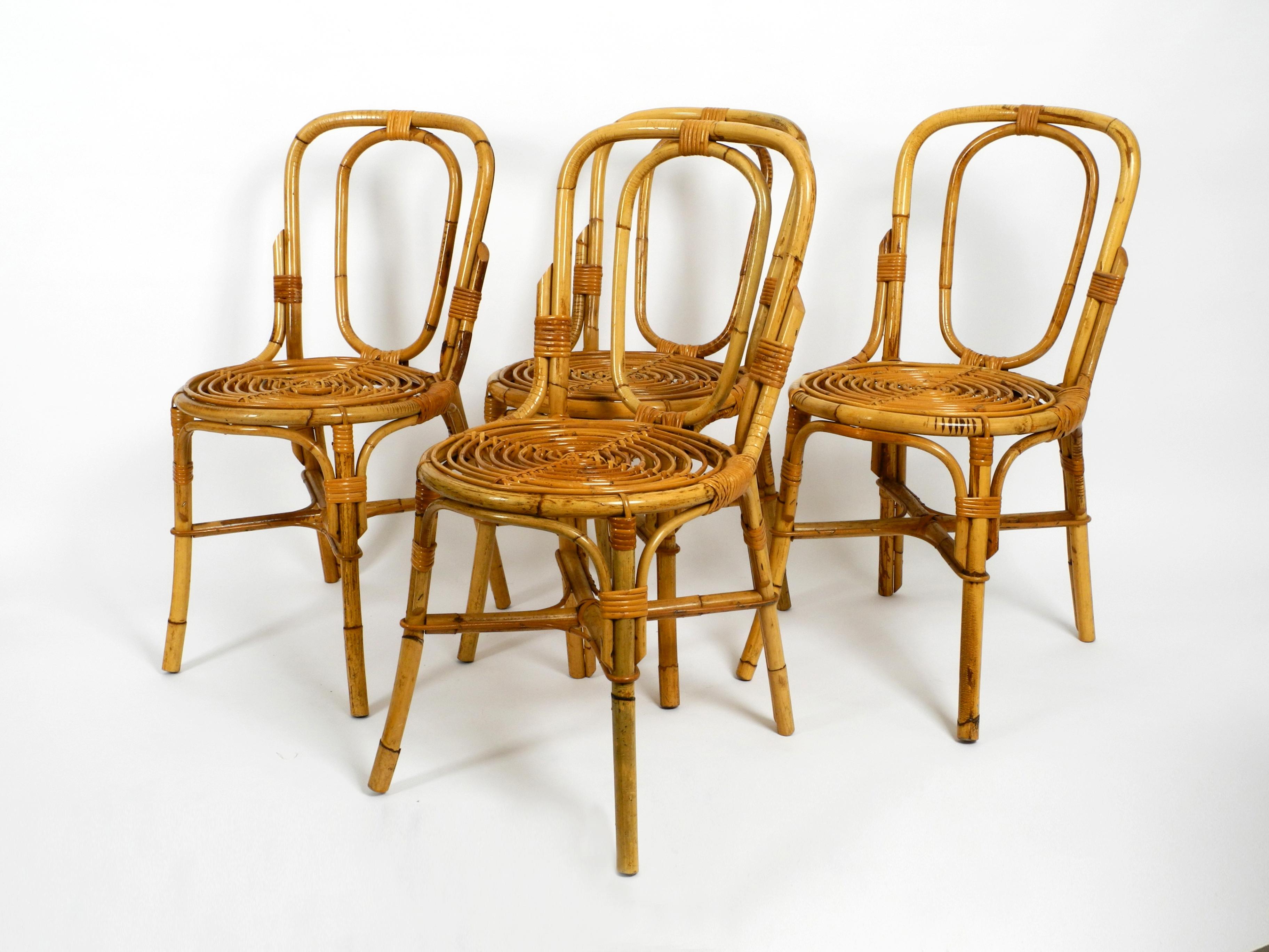 bamboo dining chairs vintage