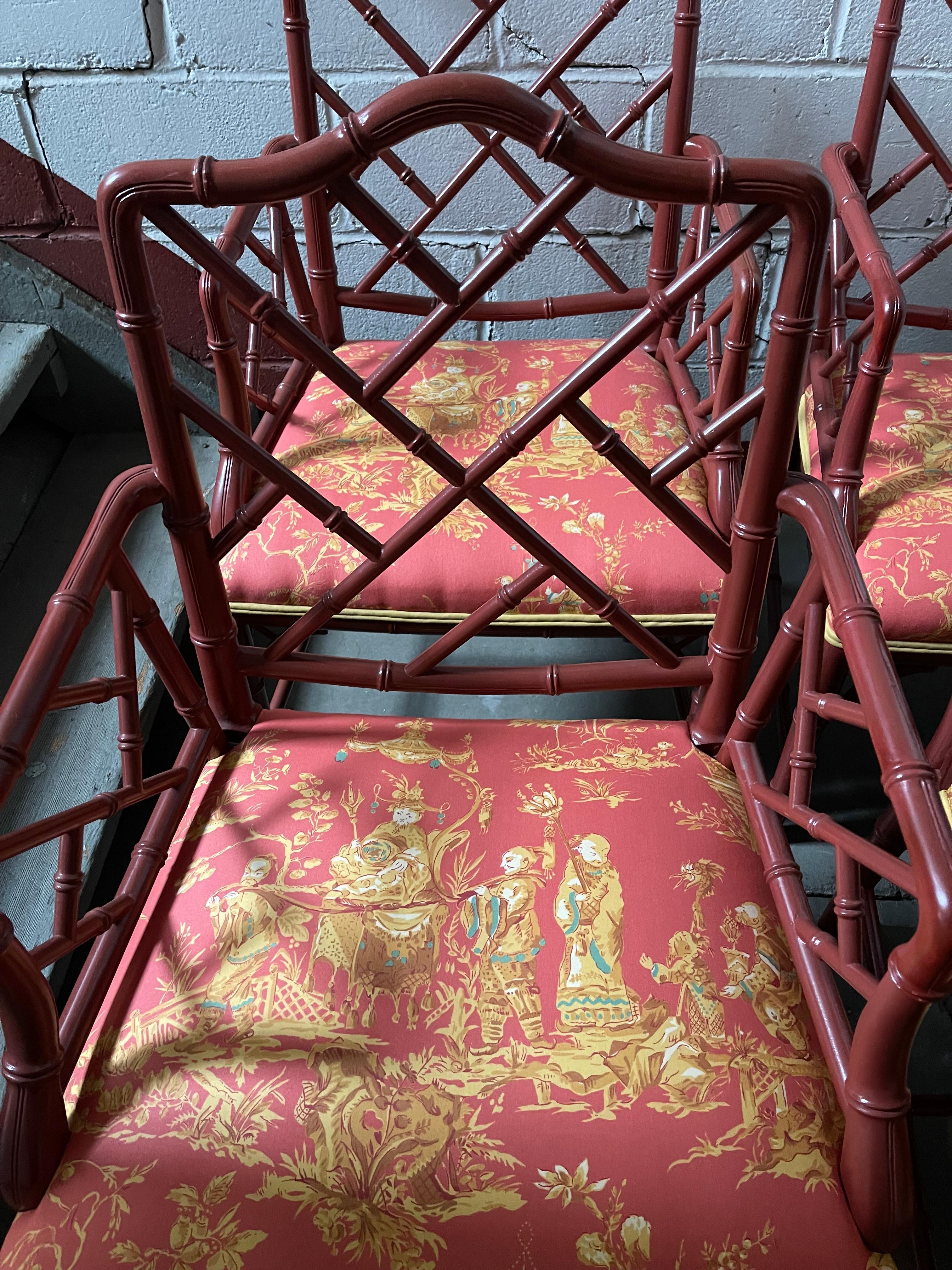 painted bamboo chairs