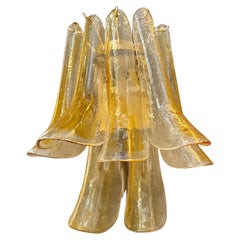 Four 1970s Mid-Century Modern Murano Glass Petal Wall Sconces by La Murrina