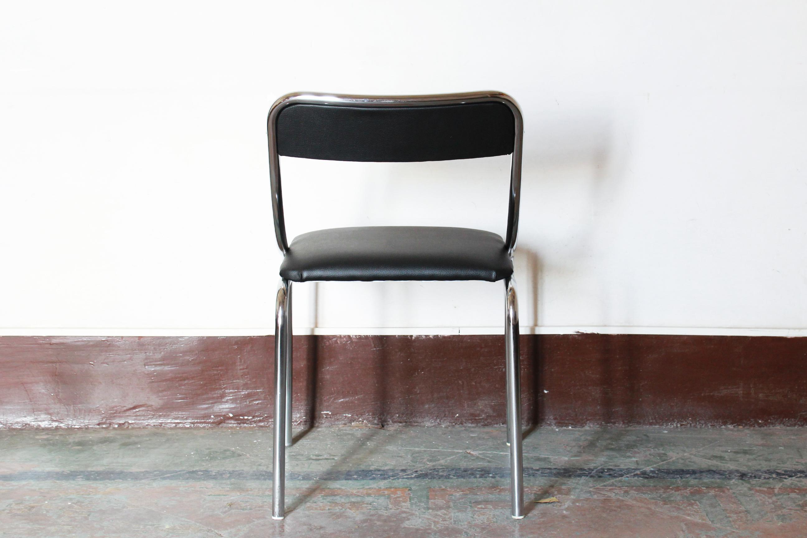 Chaises de salle à manger chromées, ensemble de quatre, Italie 1970 Bon état - En vente à Ceglie Messapica, IT