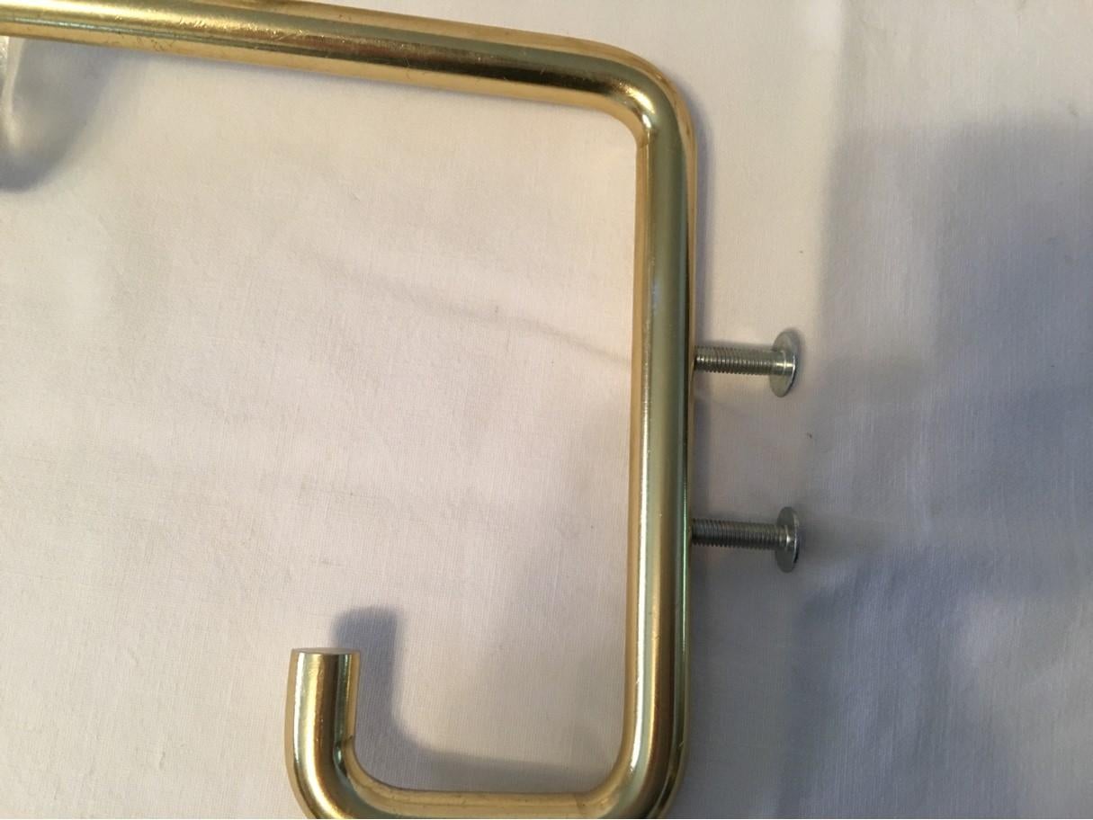 Four 1970s Wall Hooks Glass and Aluminum For Sale 1