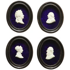 Four 19th Century French Historical Bisquet Profiles