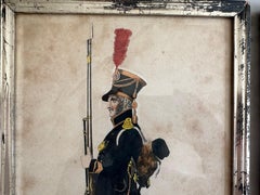 Four 19th Century Hand-Colored Copper Engravings of Uniformed Men