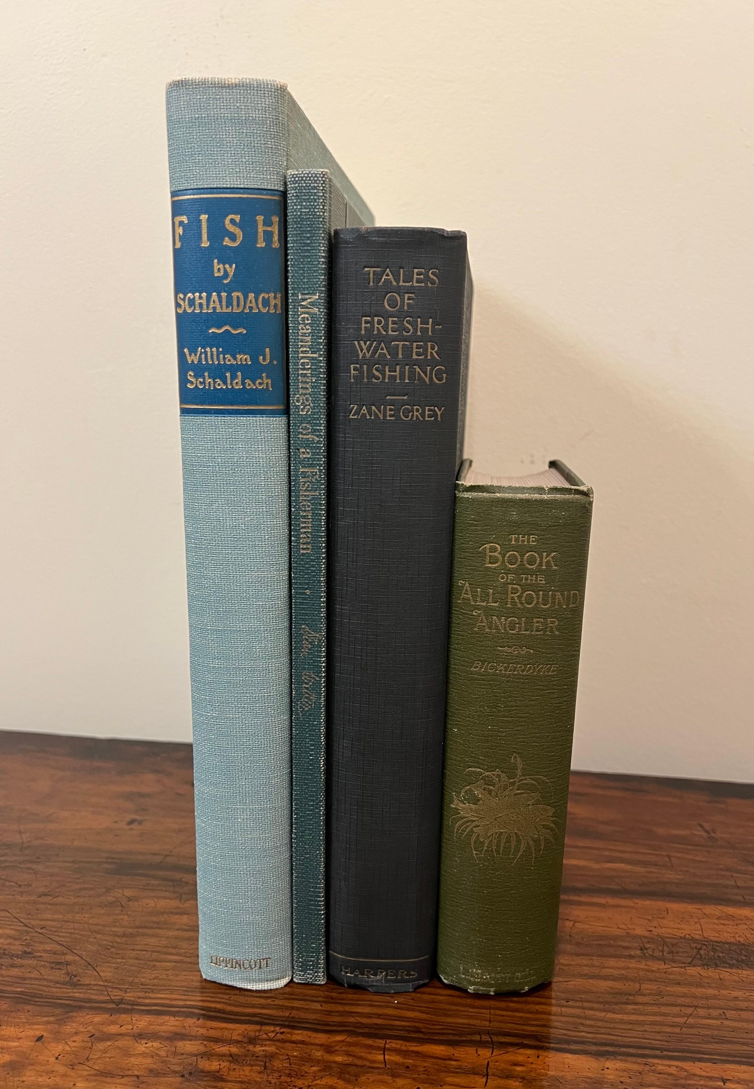Américain Quatre premières éditions sur la pêche avec des œuvres de Zane Grey, Dean Witter et deux autres en vente