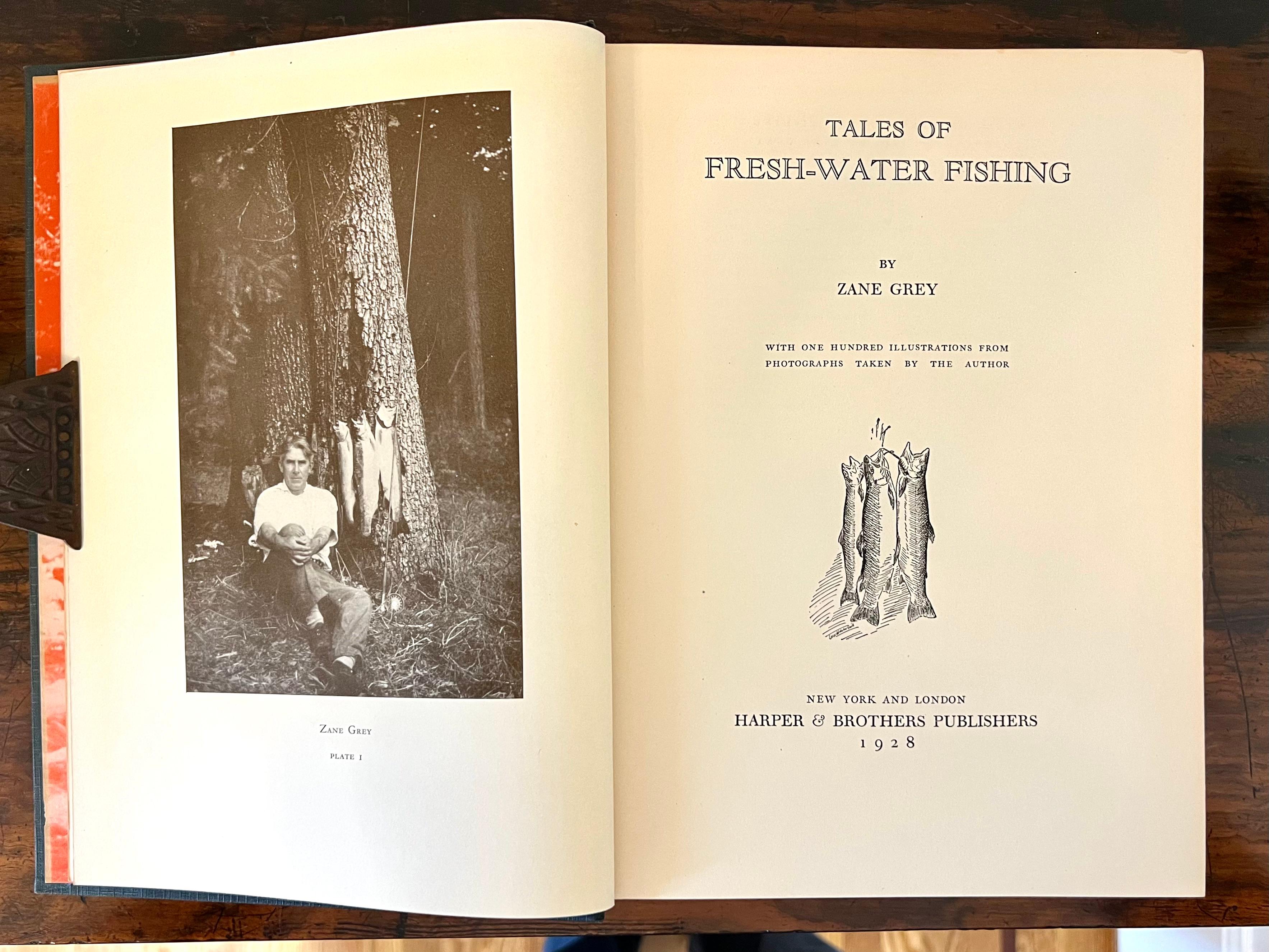20ième siècle Quatre premières éditions sur la pêche avec des œuvres de Zane Grey, Dean Witter et deux autres en vente