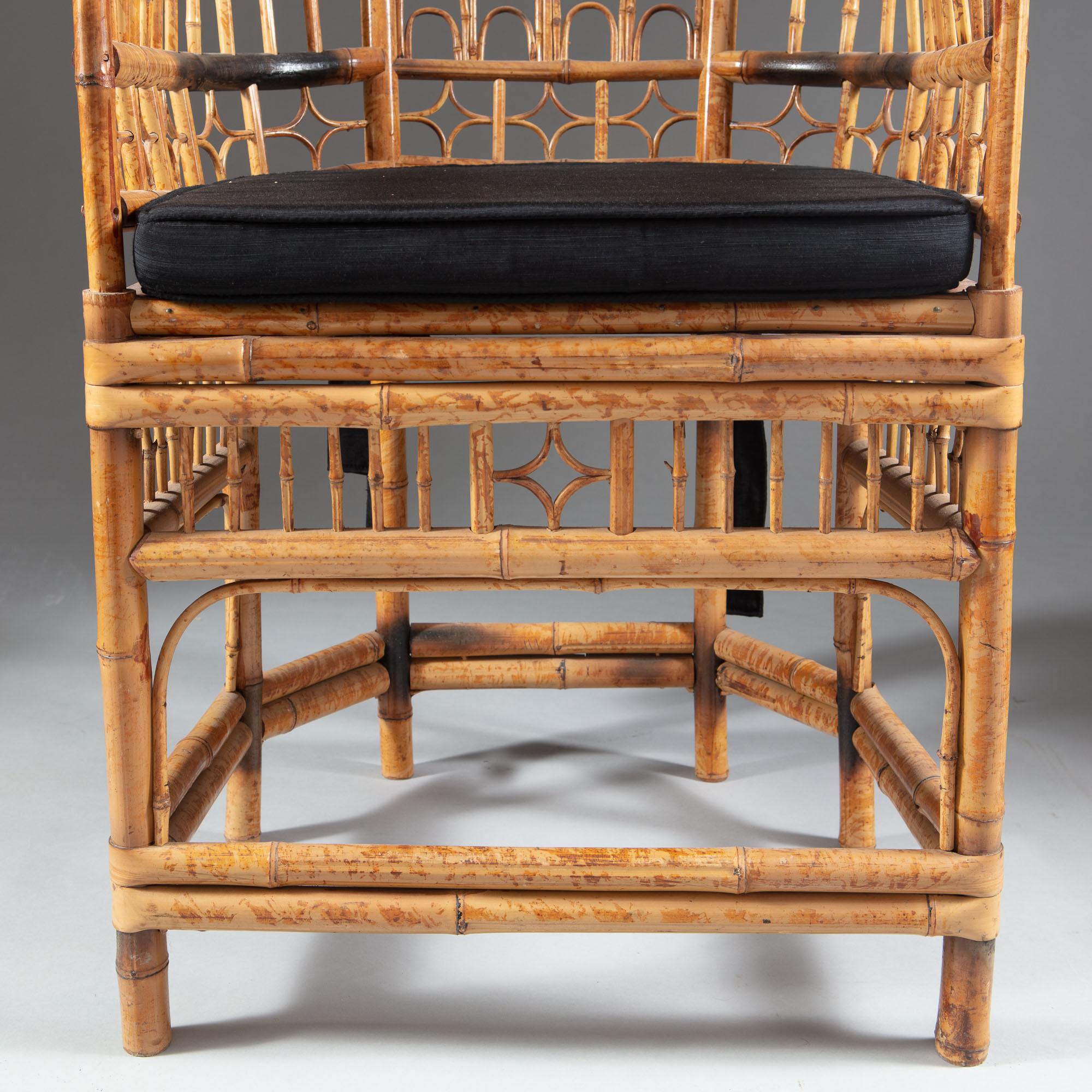 Four 20th Century Chinese Export Bamboo Armchairs 6