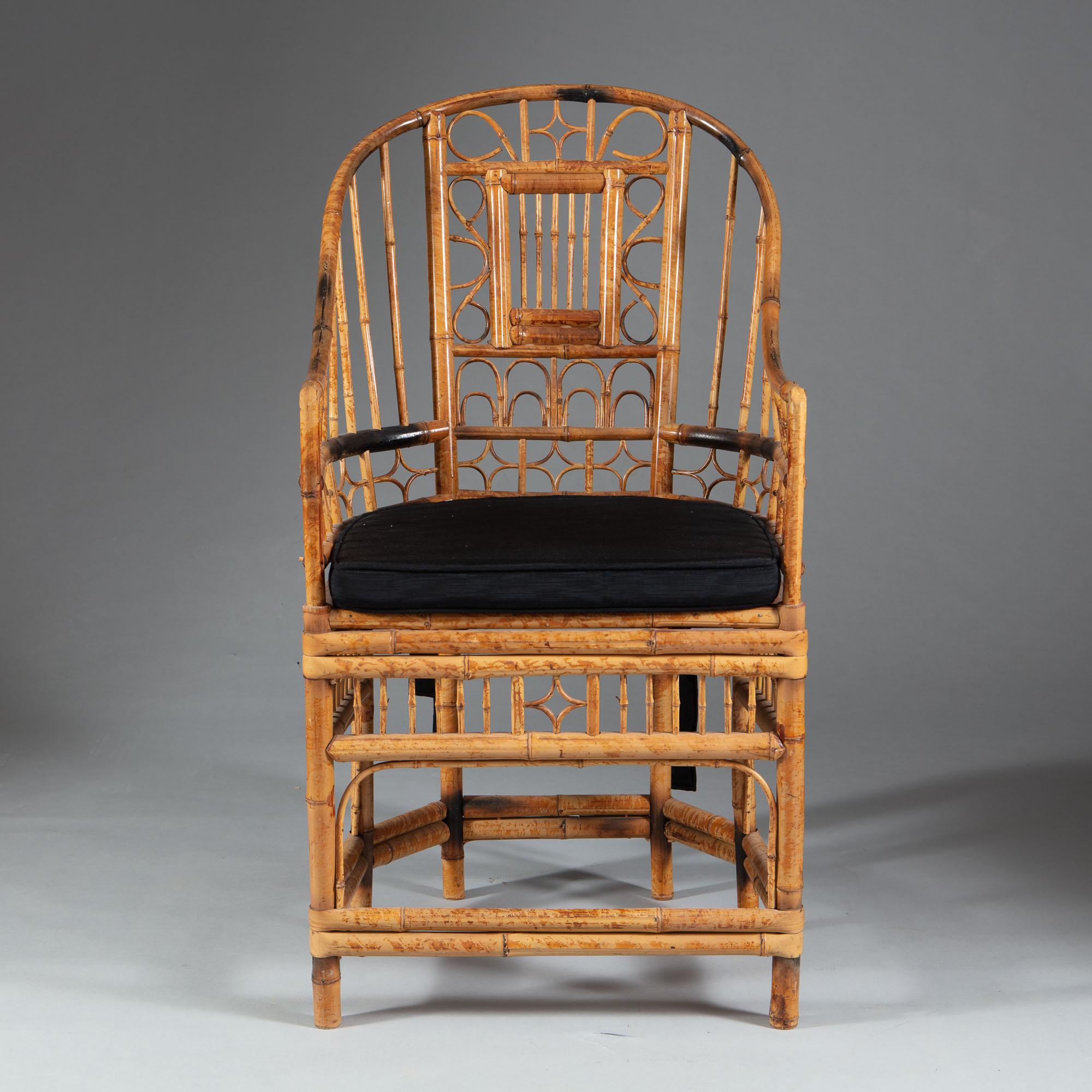 Four 20th Century Chinese Export Bamboo Armchairs In Good Condition In London, GB