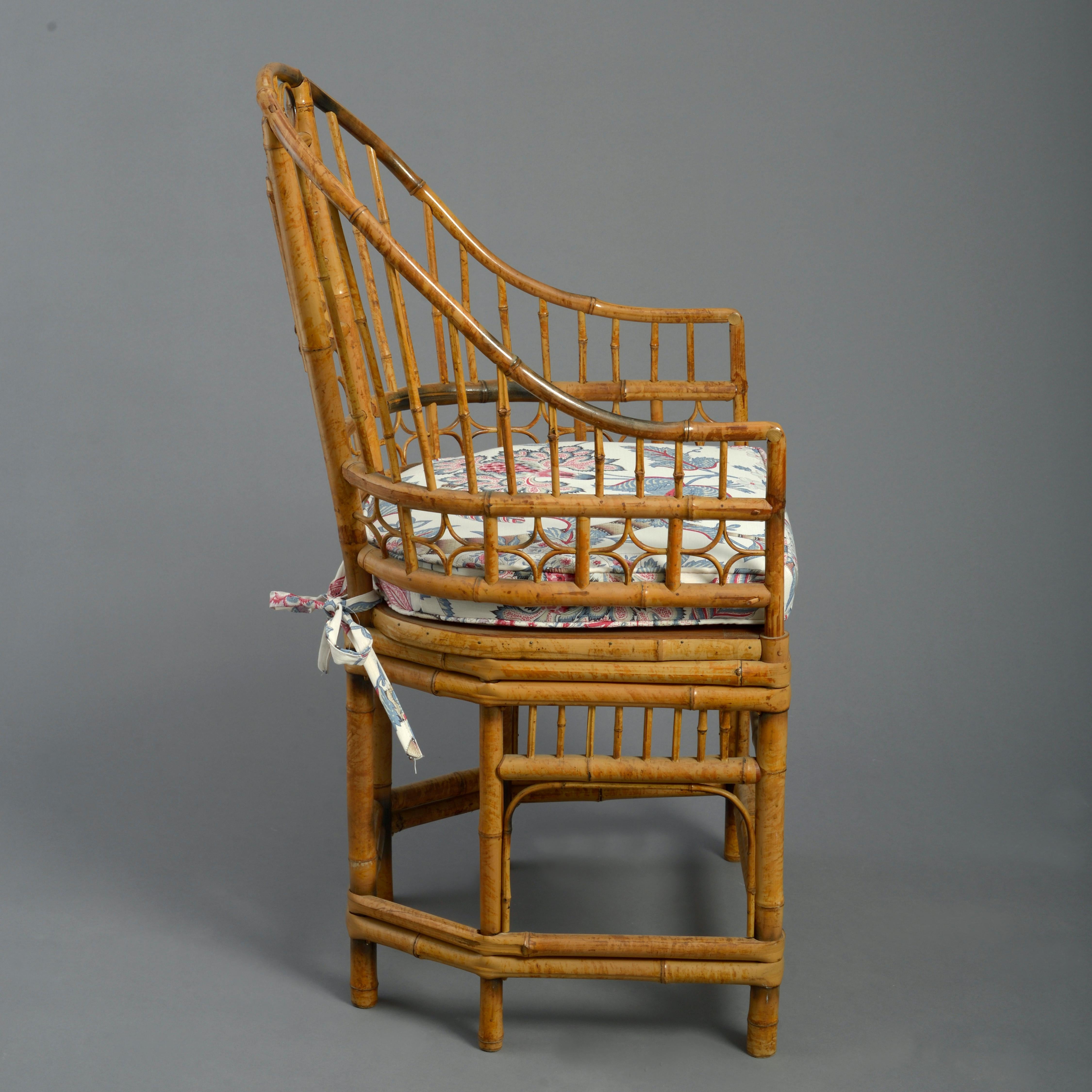 Four 20th Century Chinese Export Bamboo Armchairs In Good Condition In London, GB