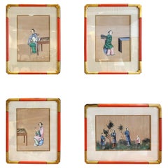 Four 
4
 Chinese Export Paintings