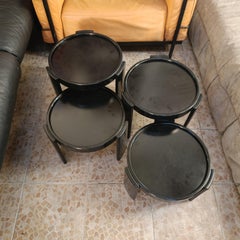 Four 780 nesting tables by Frattini for Cassina